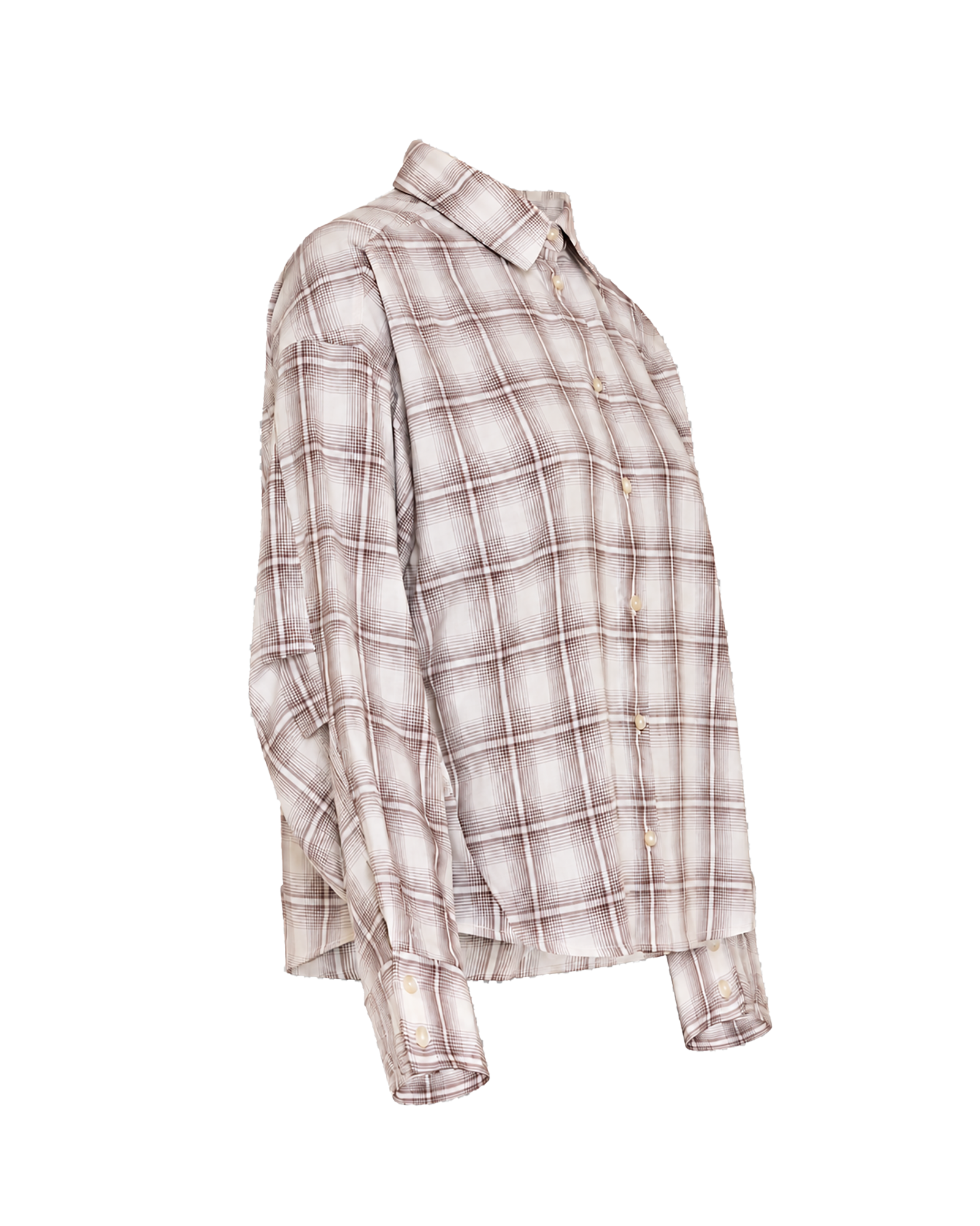 MSCHBetty Shirt CHK EMB – BIRCH/HUCKLEBER, close-up