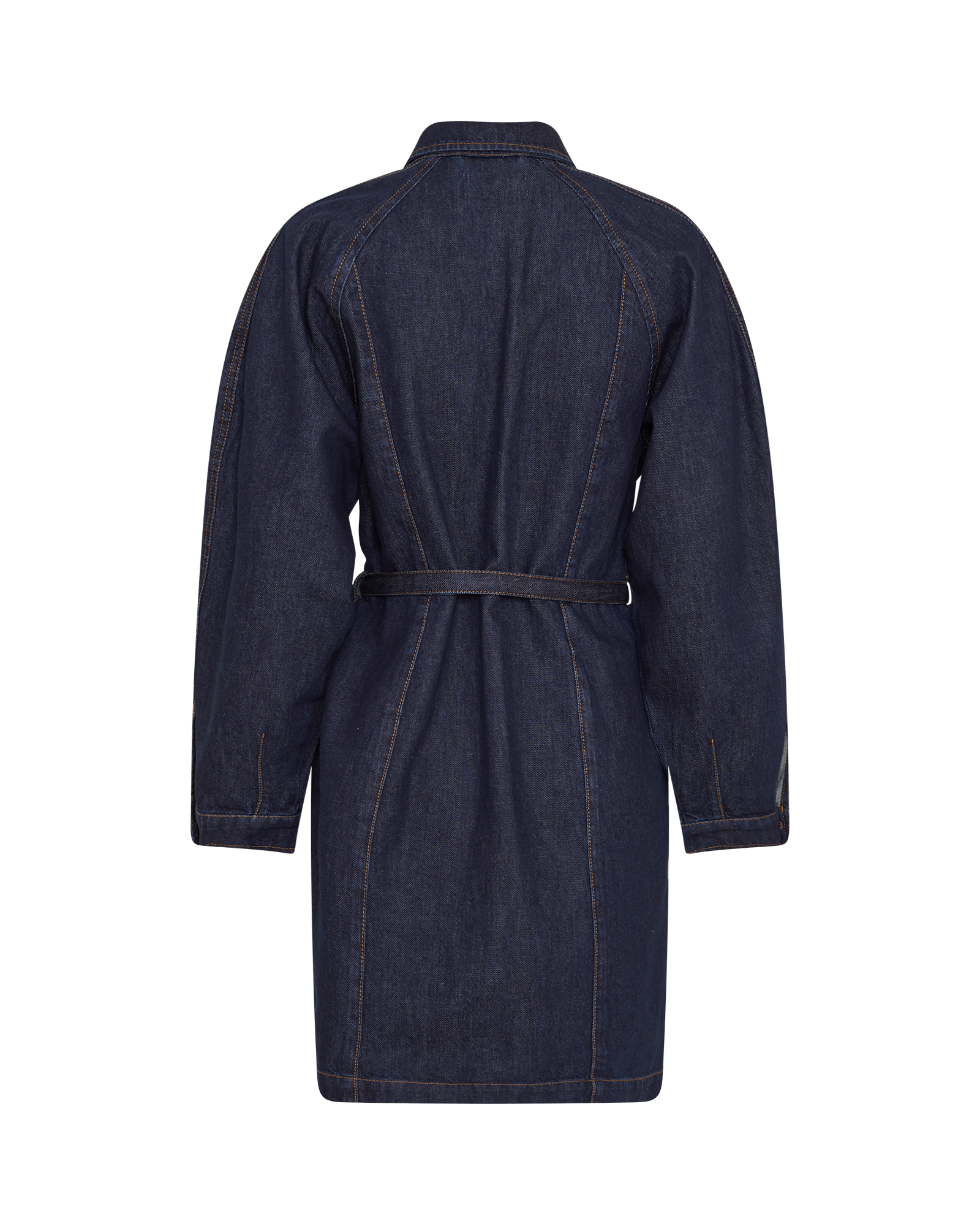MSCHSana Lis Denim Shirt Dress – Dark Blue Washed, back