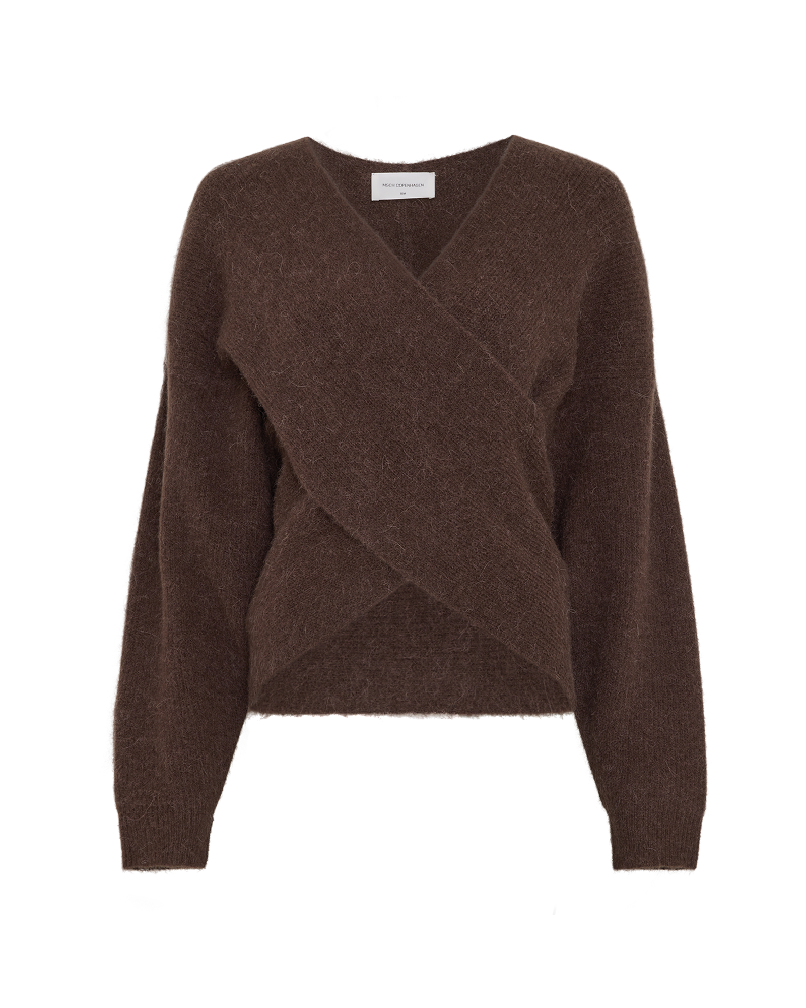 MSCHZinelle Hope Wrap Pullover – Hot Fudge, front