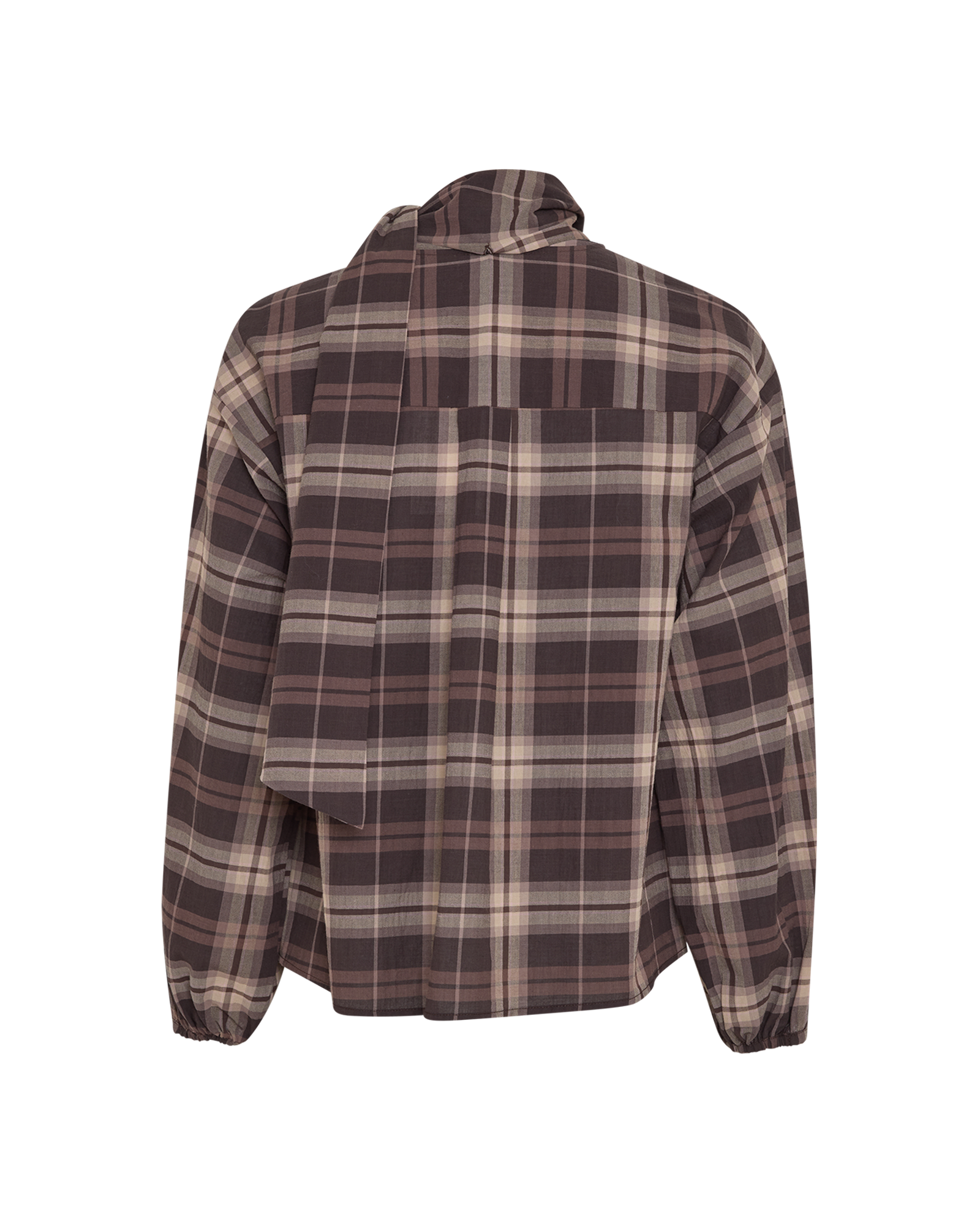 MSCHElla Shirt CHK – Molé / Zephyr, back