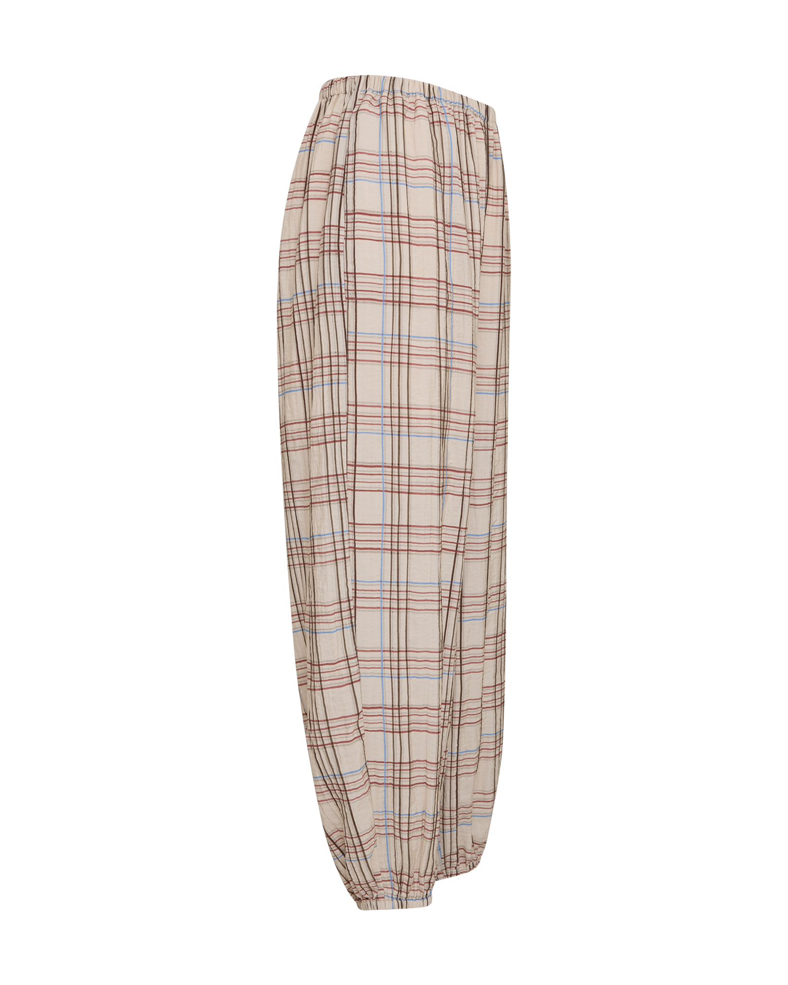 MSCHCeline HW Balloon Pants CHK – BIRCH/MARSALA, close-up