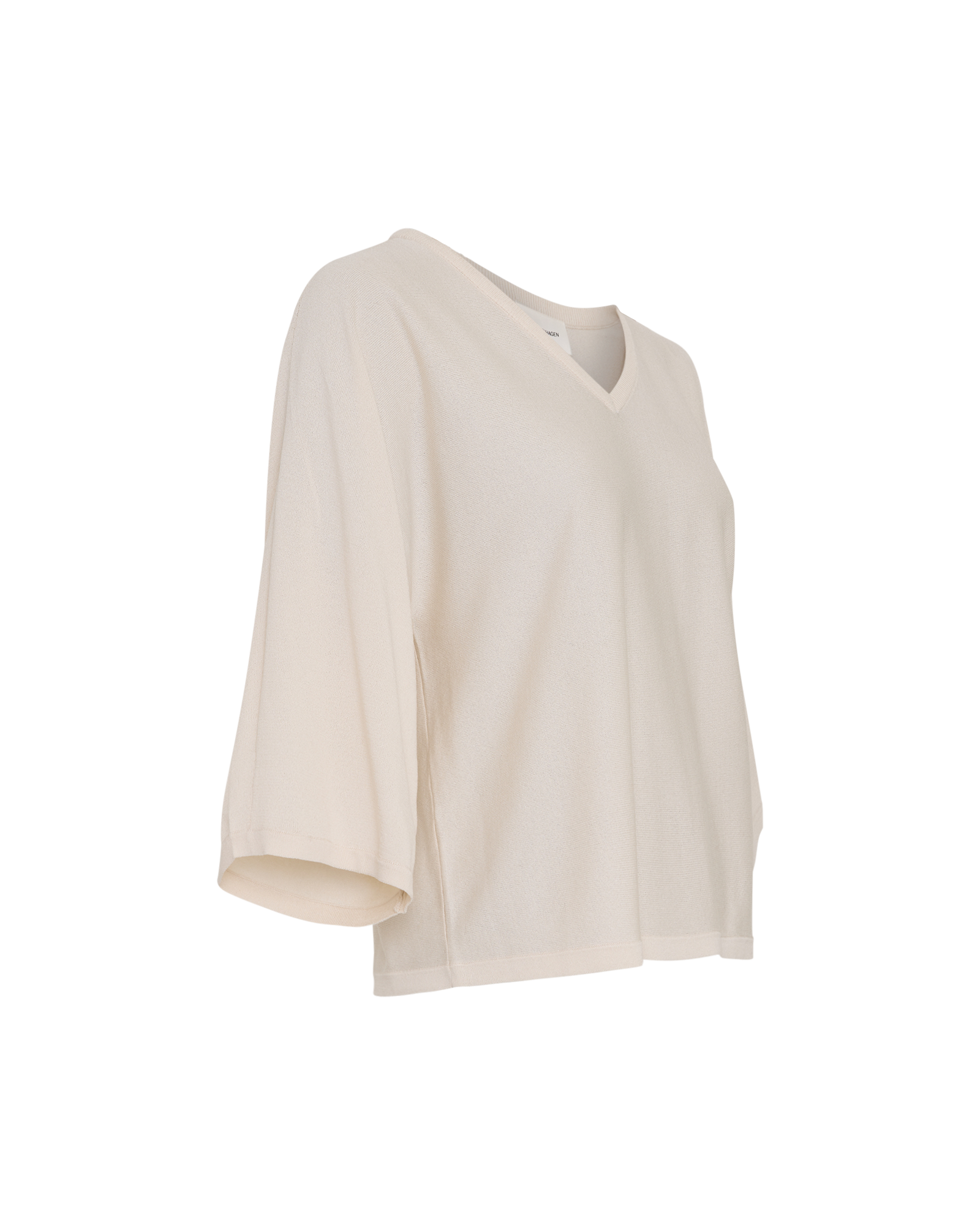 MSCHLouisiana Terine 3/4 V Pullover – BIRCH, close-up