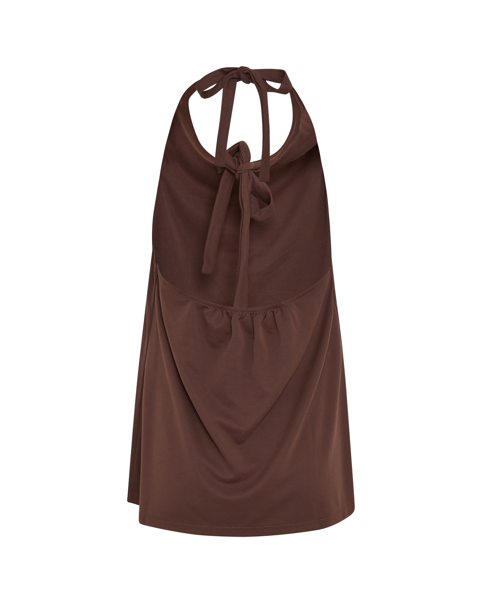 MSCHLori Lynette Halterneck Top – CHICORY COFFEE, back