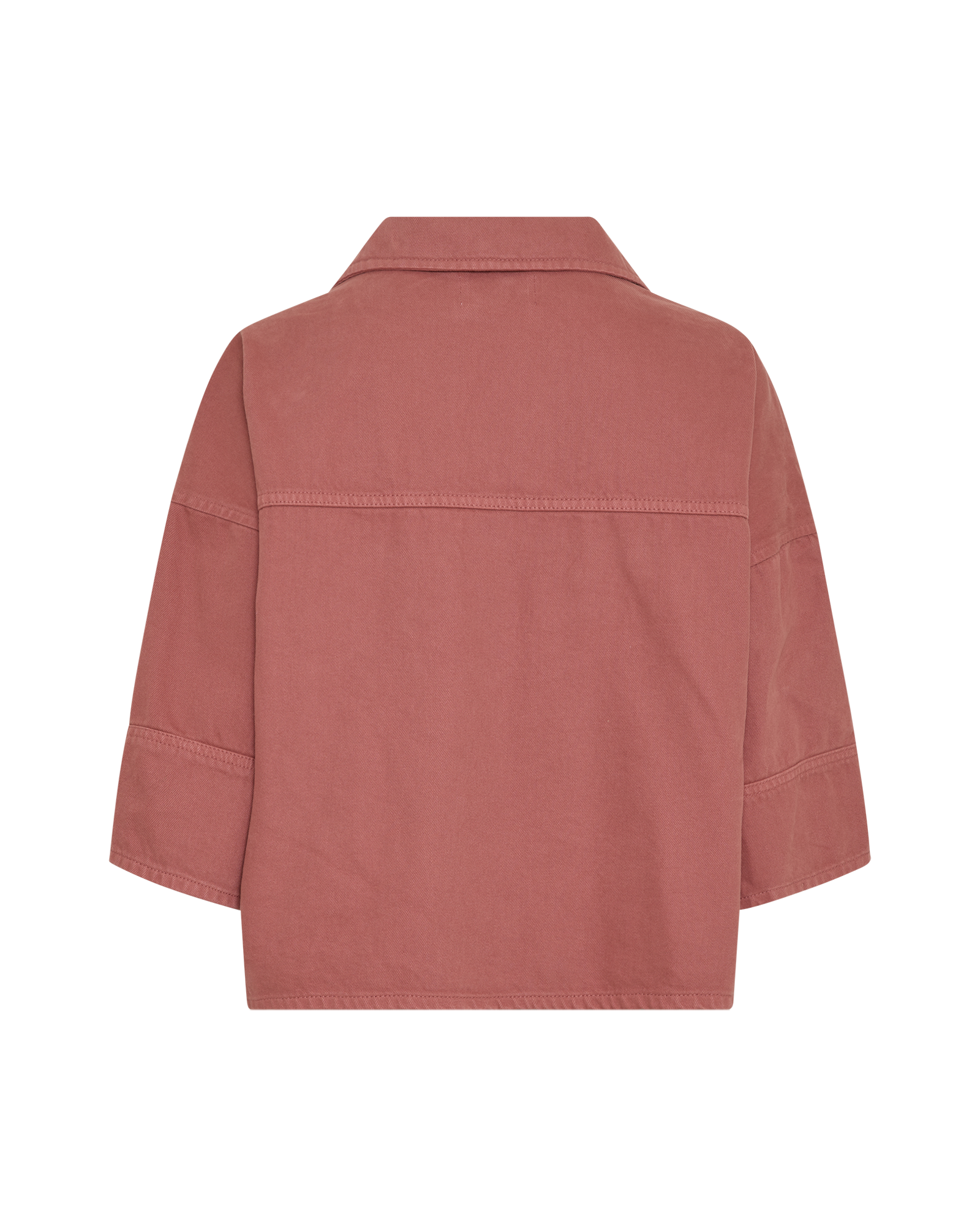 MSCHJean Ela 3/4 Denim Top – MARSALA WASH, back