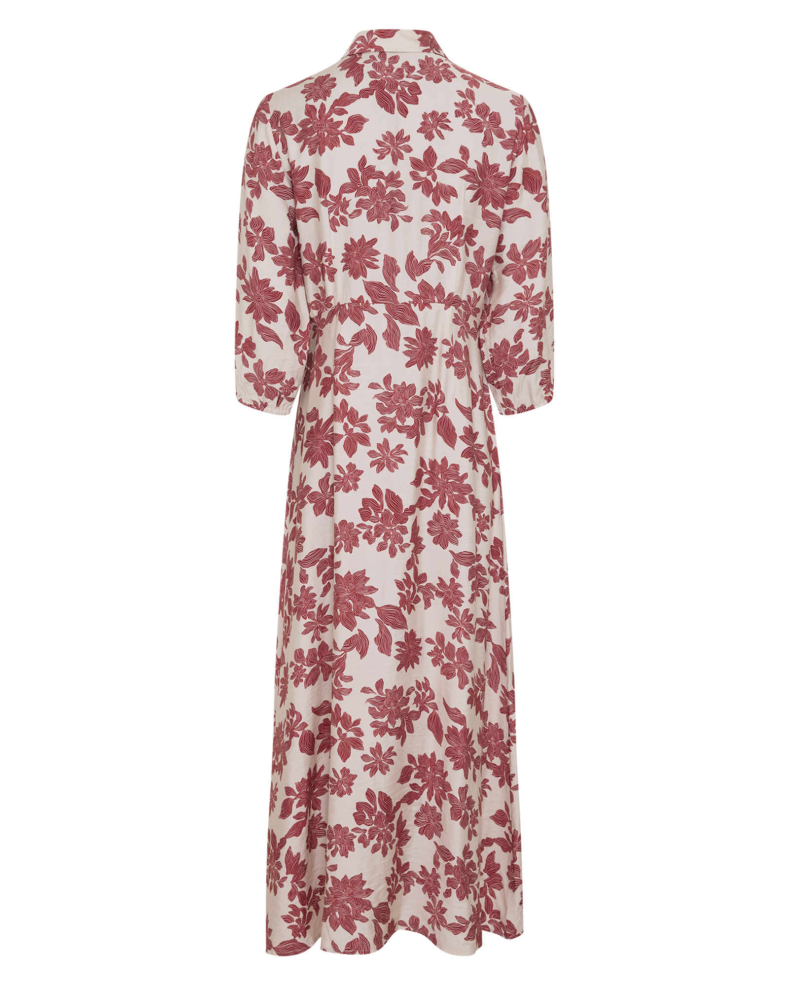 MSCHVildana 3/4 Shirt Dress AOP – Rhubarb Flower, back