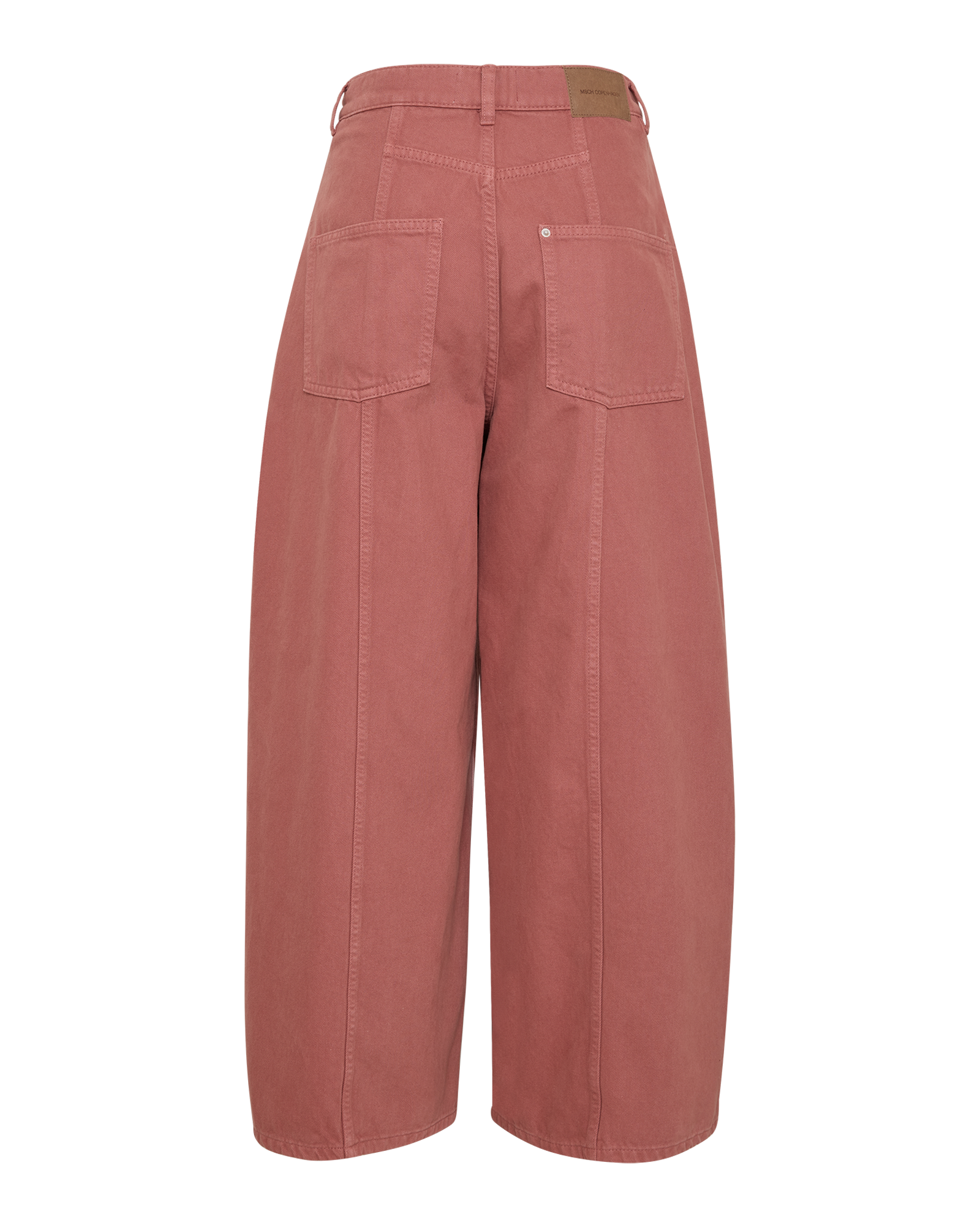 MSCHLoa Ela HW Boxy Wide Ankle Jeans – MARSALA WASH, back