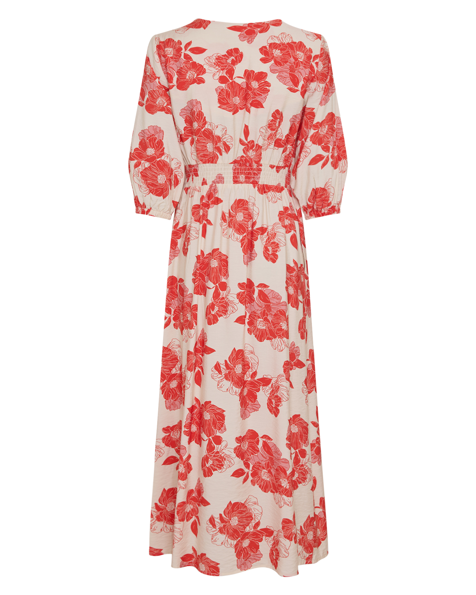MSCHVilda 3/4 Dress AOP – ORANGE.COM FLWR, back