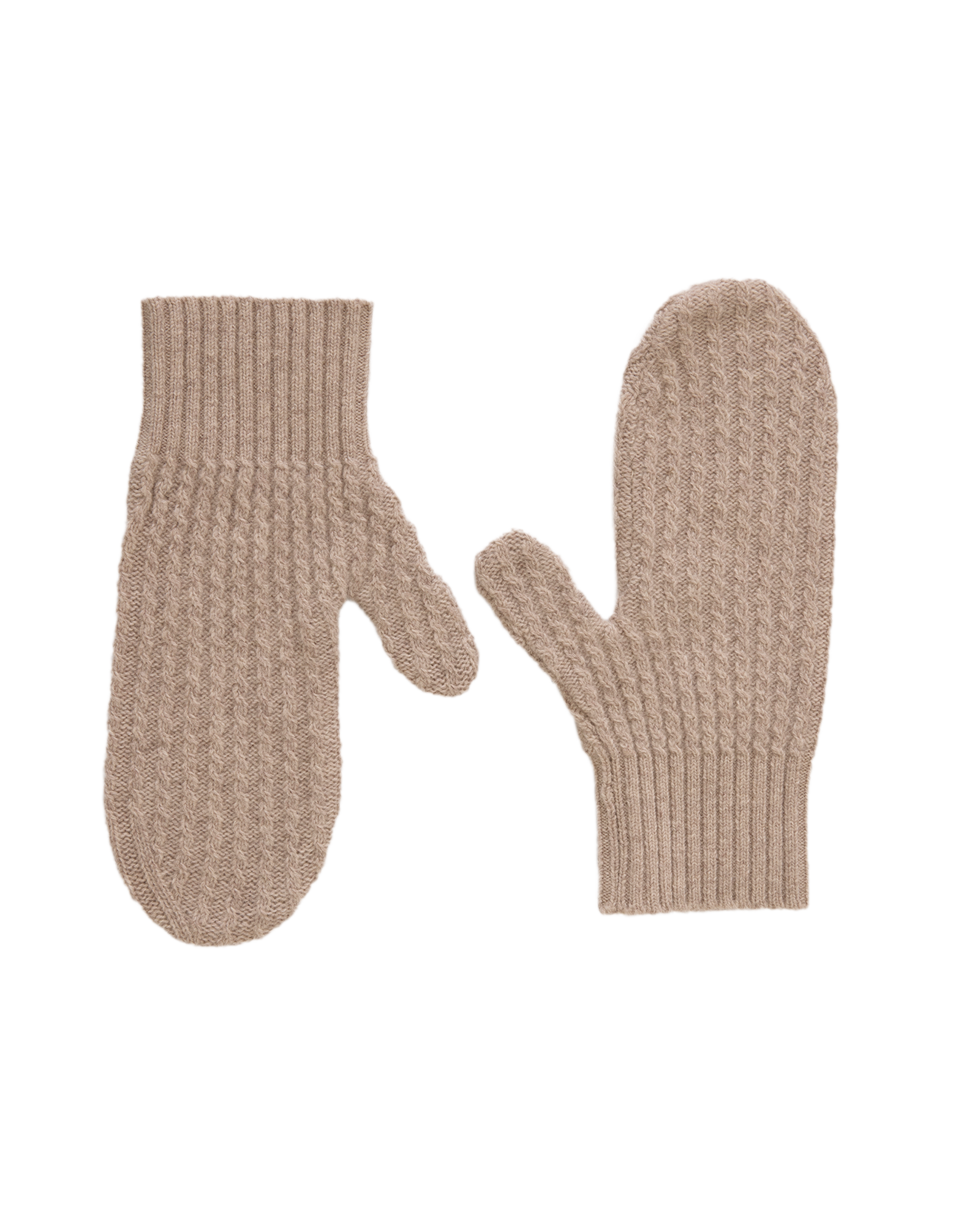 MSCHLowee Mittens – Warm Light Gray Melange, front
