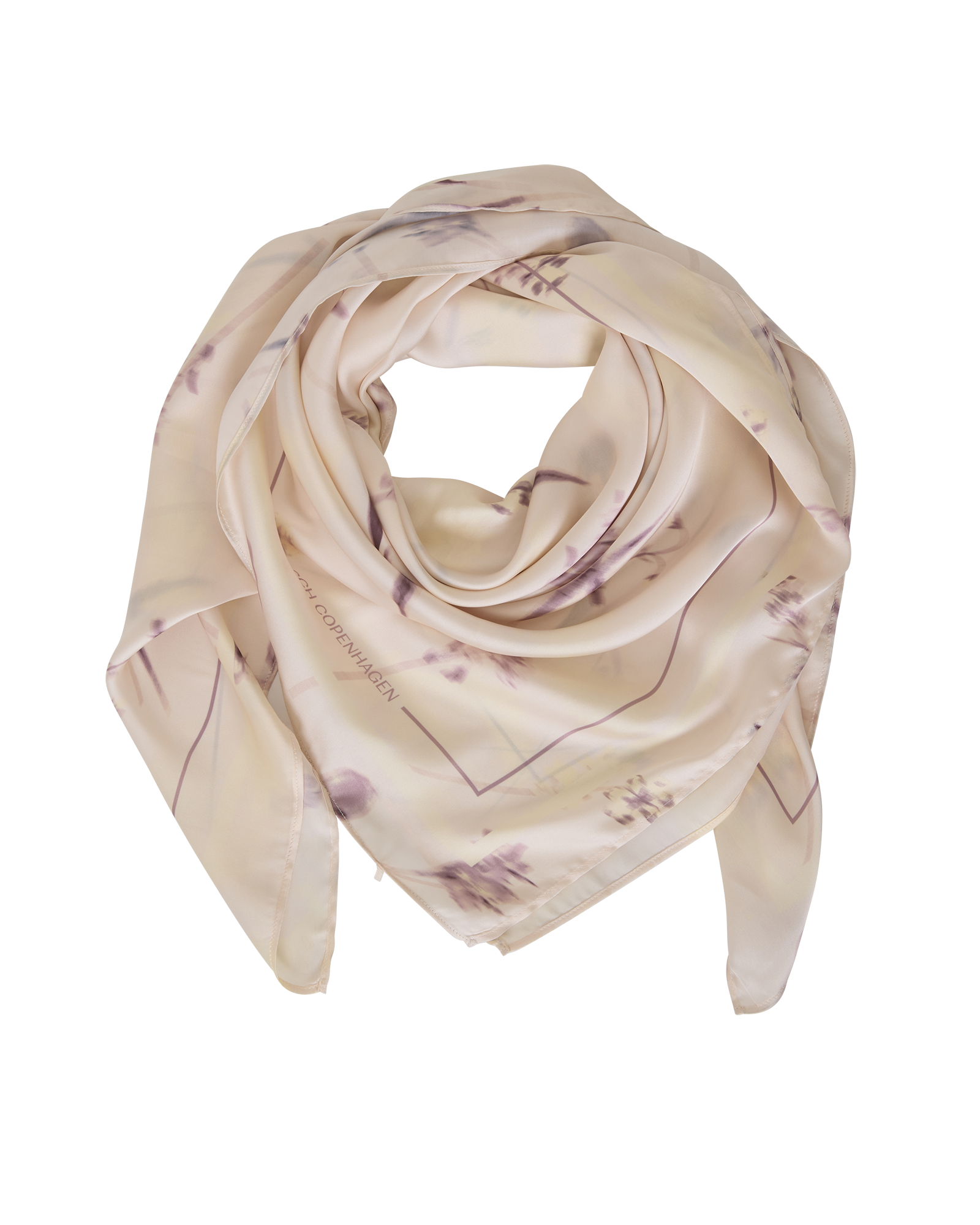 MSCHFimme Logo Scarf AOP – BIRCH FLOWER, front