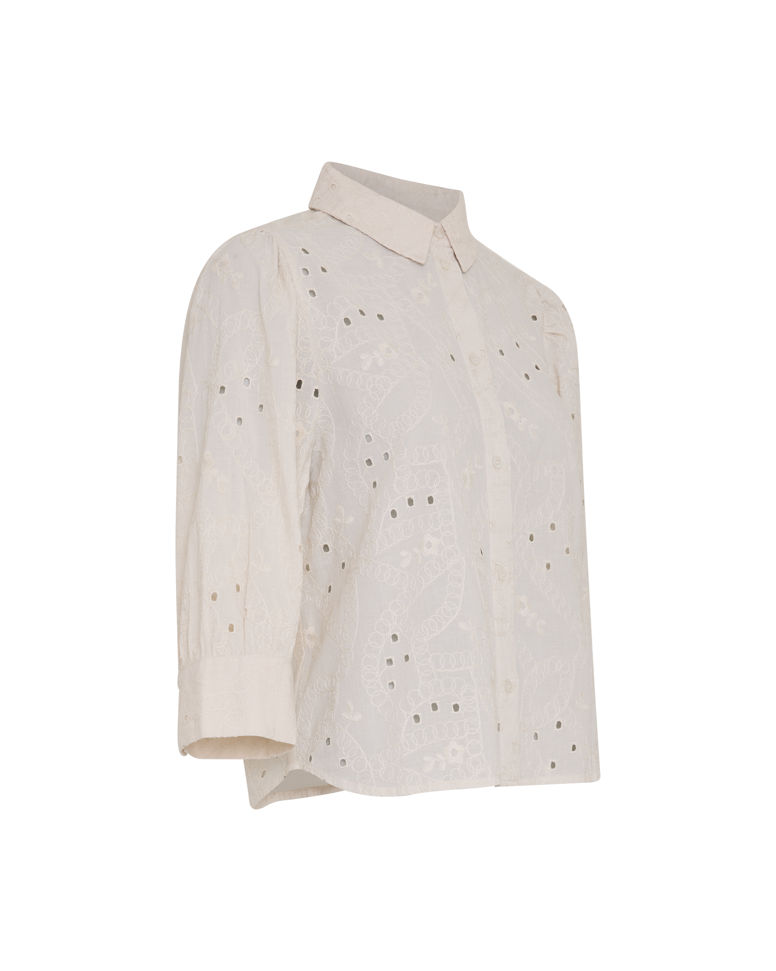 MSCHAlve SS Shirt EMB – BIRCH, close-up