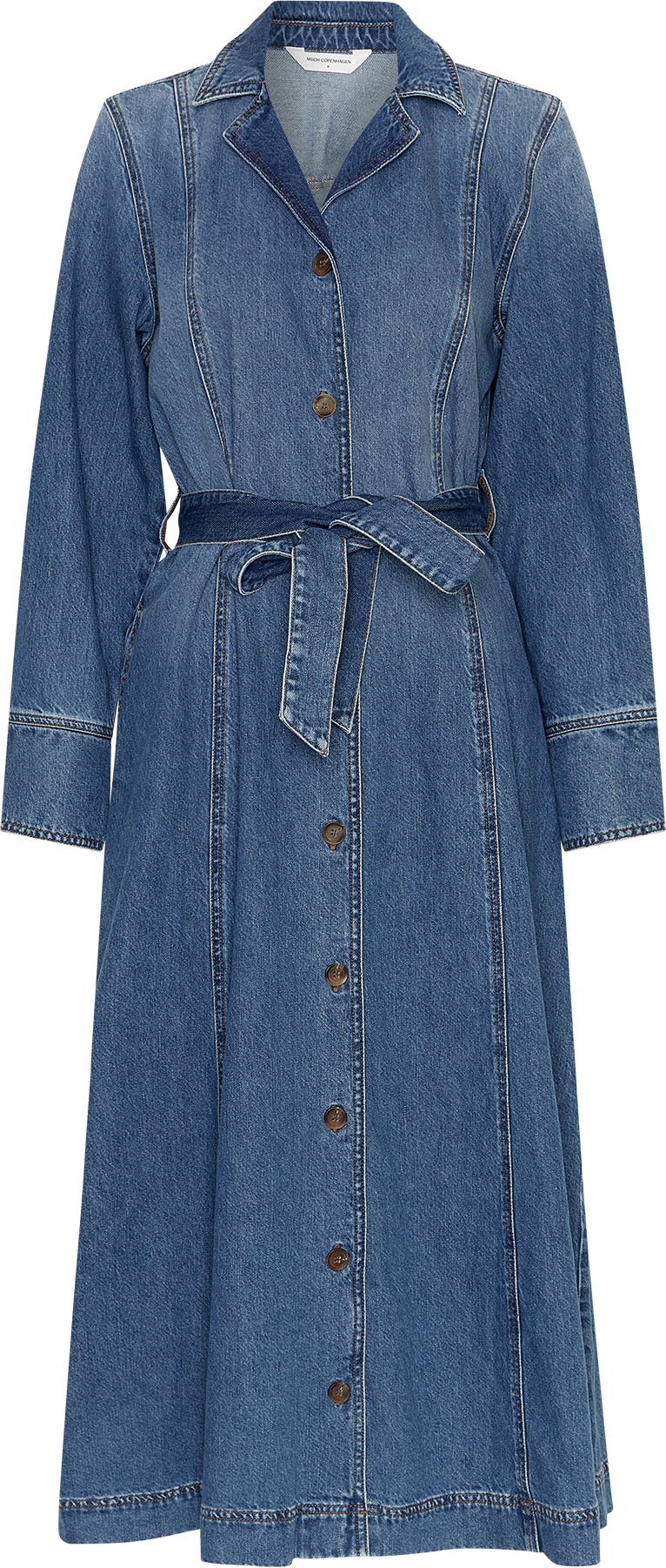 MSCHTuro Shirt Dress – Mid Blue Washed, front