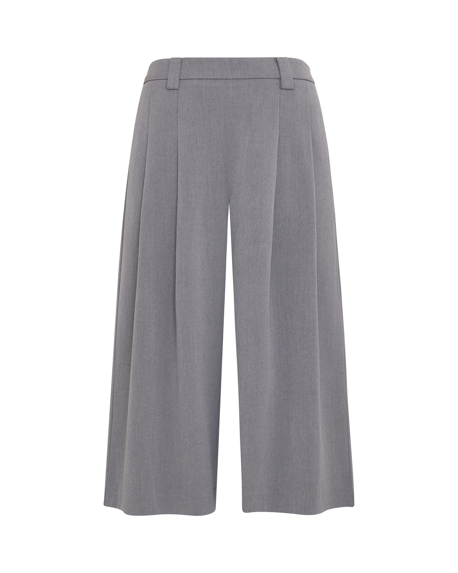 MSCHMaryla Henrika HW Culotte Pants – Gray Melange, front