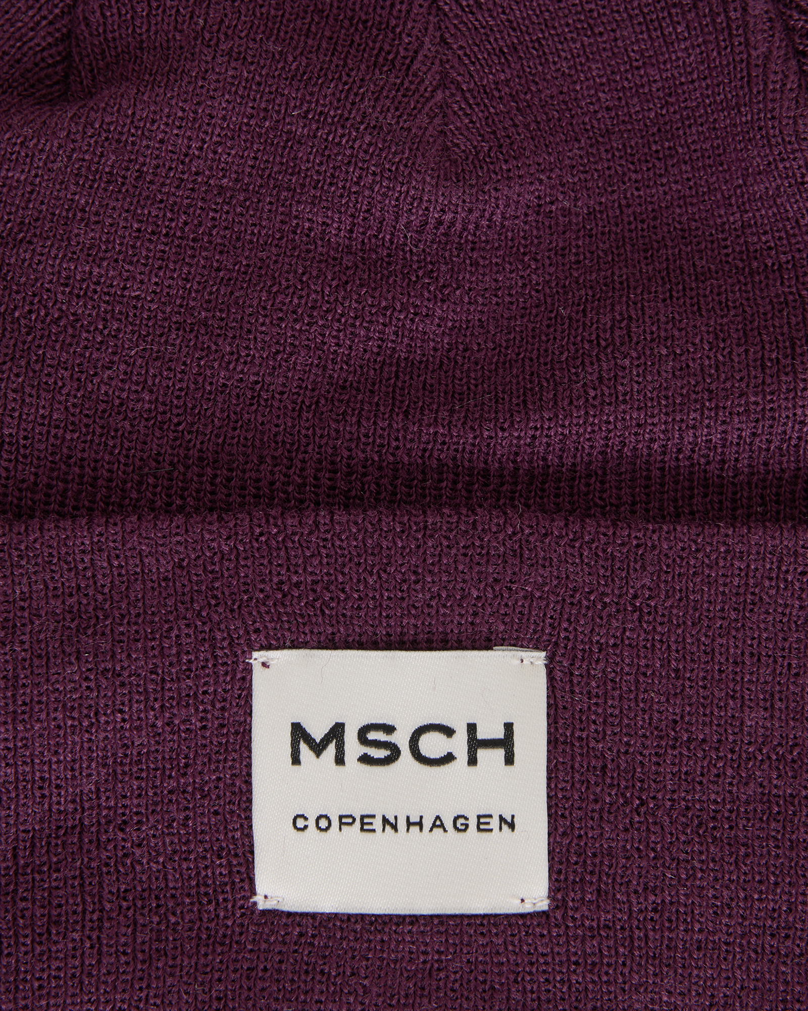 MSCHMojo Logo Beanie – Potent Purple, close-up