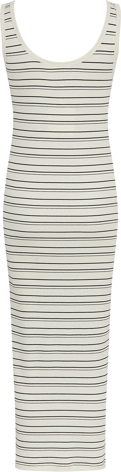 MSCHGubbi Rasmia SL Dress STP – Turtledove / Black, back