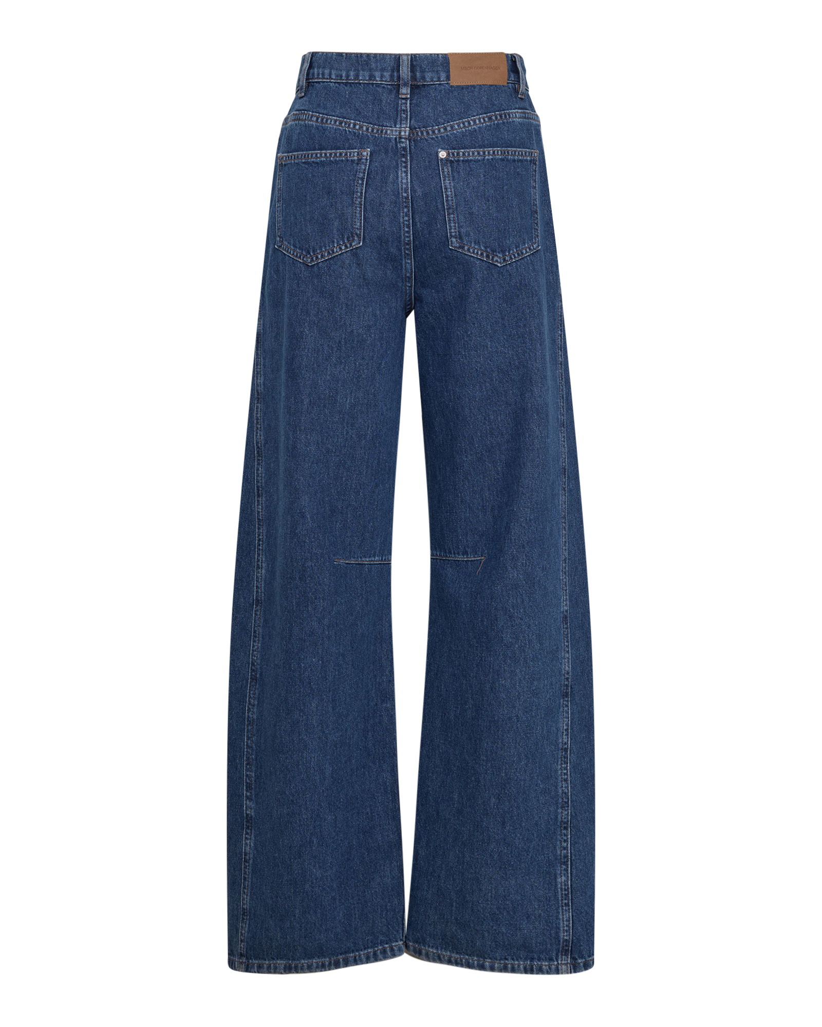 MSCHElle Evi Relaxed Wide Jeans – Mid Blue Washed, back
