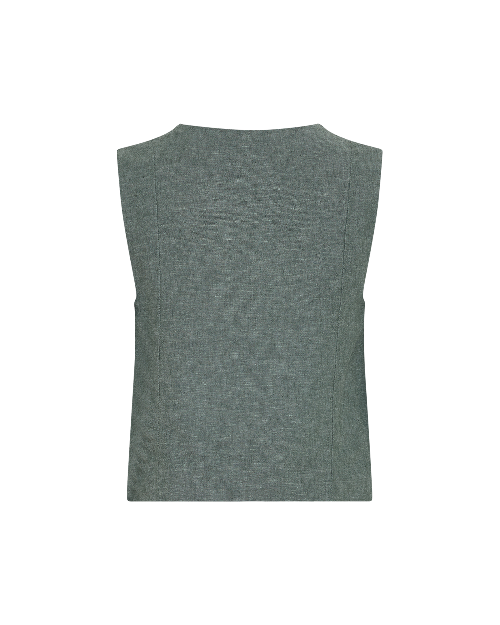 MSCHViana Ginia V Neck Waistcoat – Laurel Wreath Melange, back
