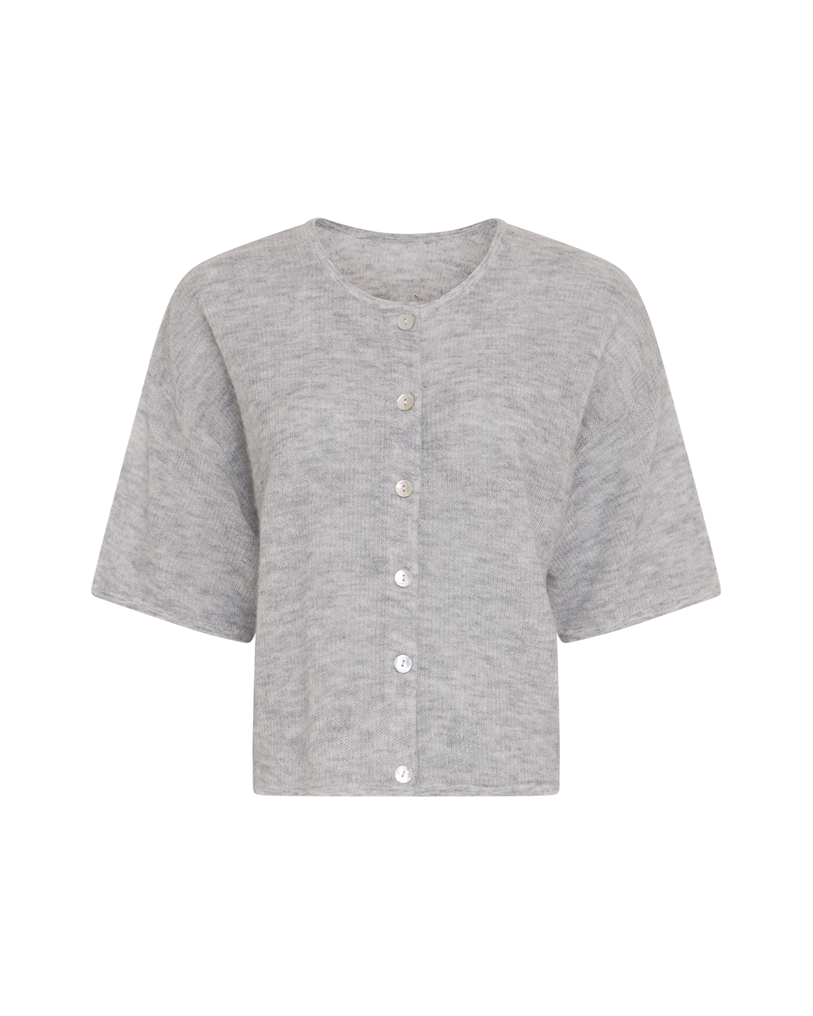 MSCHAurelia 2/4 Cardigan – Light Gray Melange, front