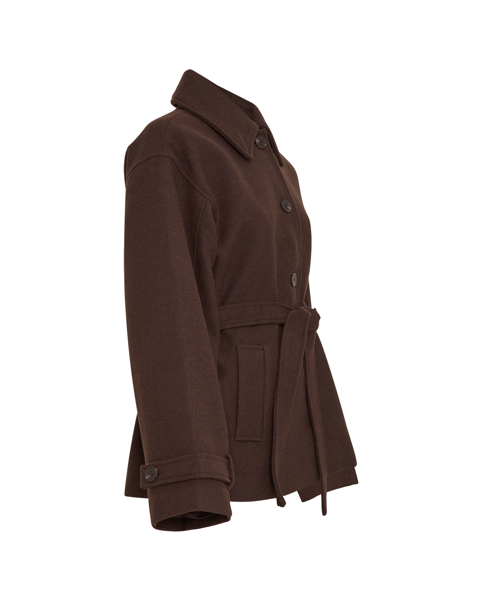 MSCHAmaranda Jacket – Hot Fudge, close-up