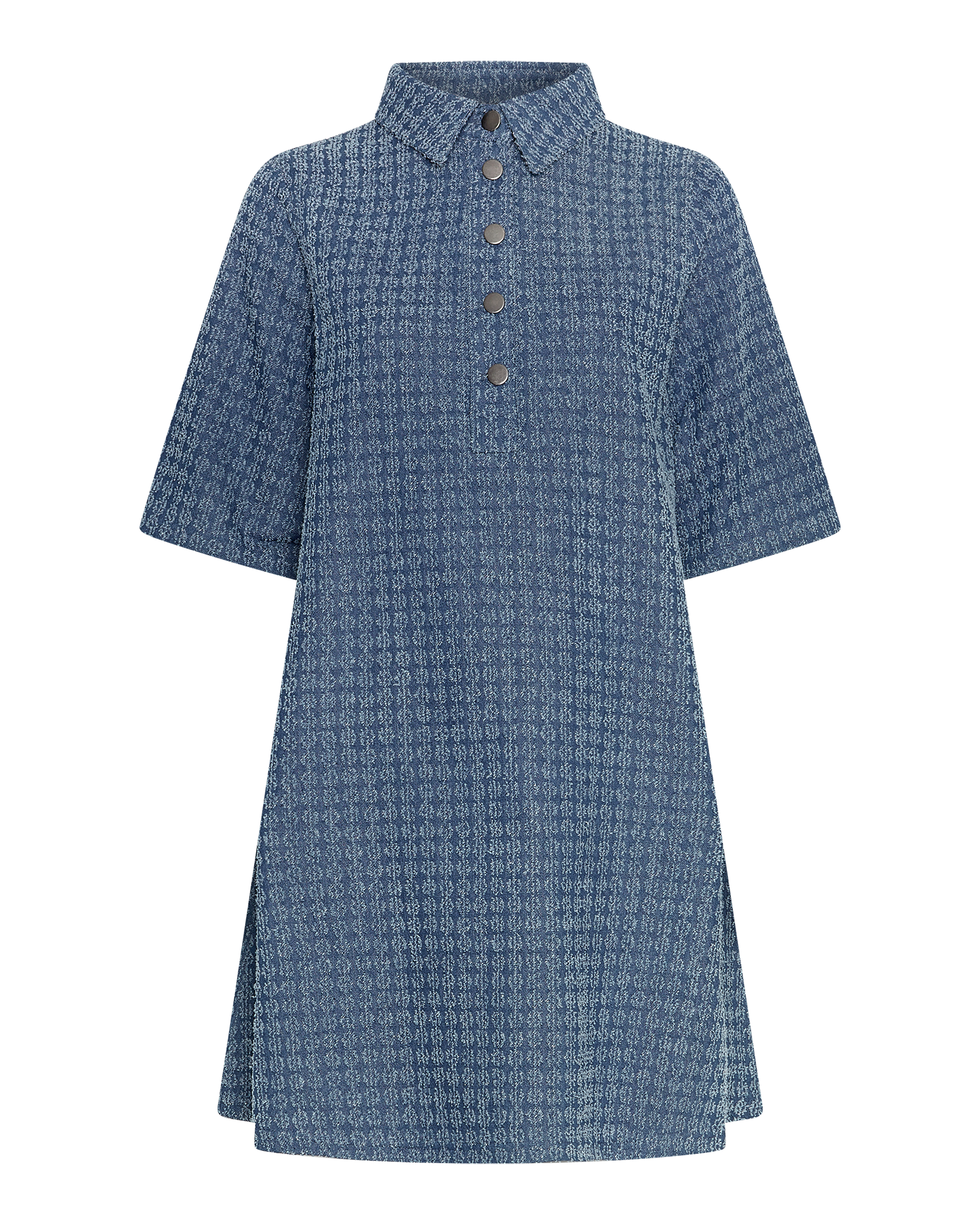 MSCHIbo 2/4 Dress – Mid Blue Washed, front