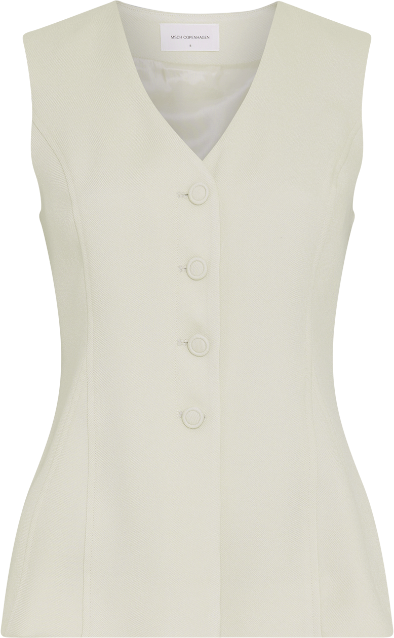 MSCHEsteriane Waistcoat – Oatmeal Melange, front