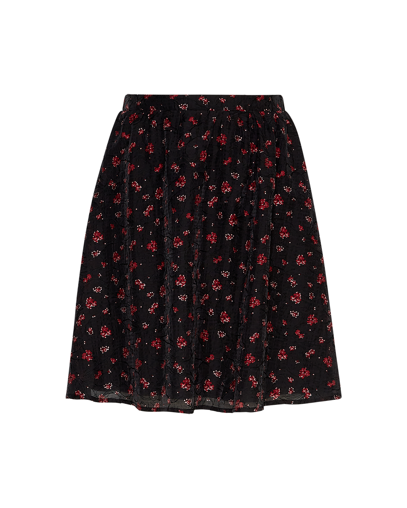 MSCHNancy Skirt AOP – Syrah Flower, front