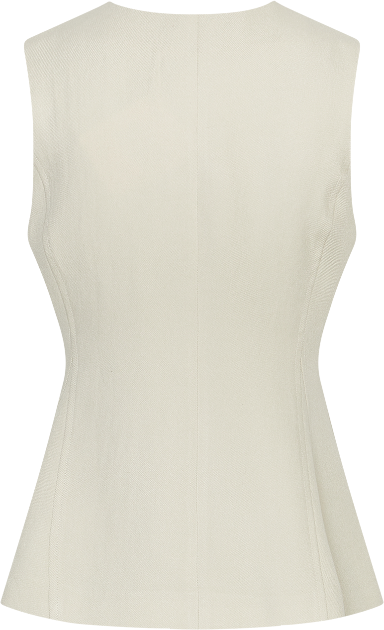 MSCHEsteriane Silver Waistcoat – Oatmeal Melange, back