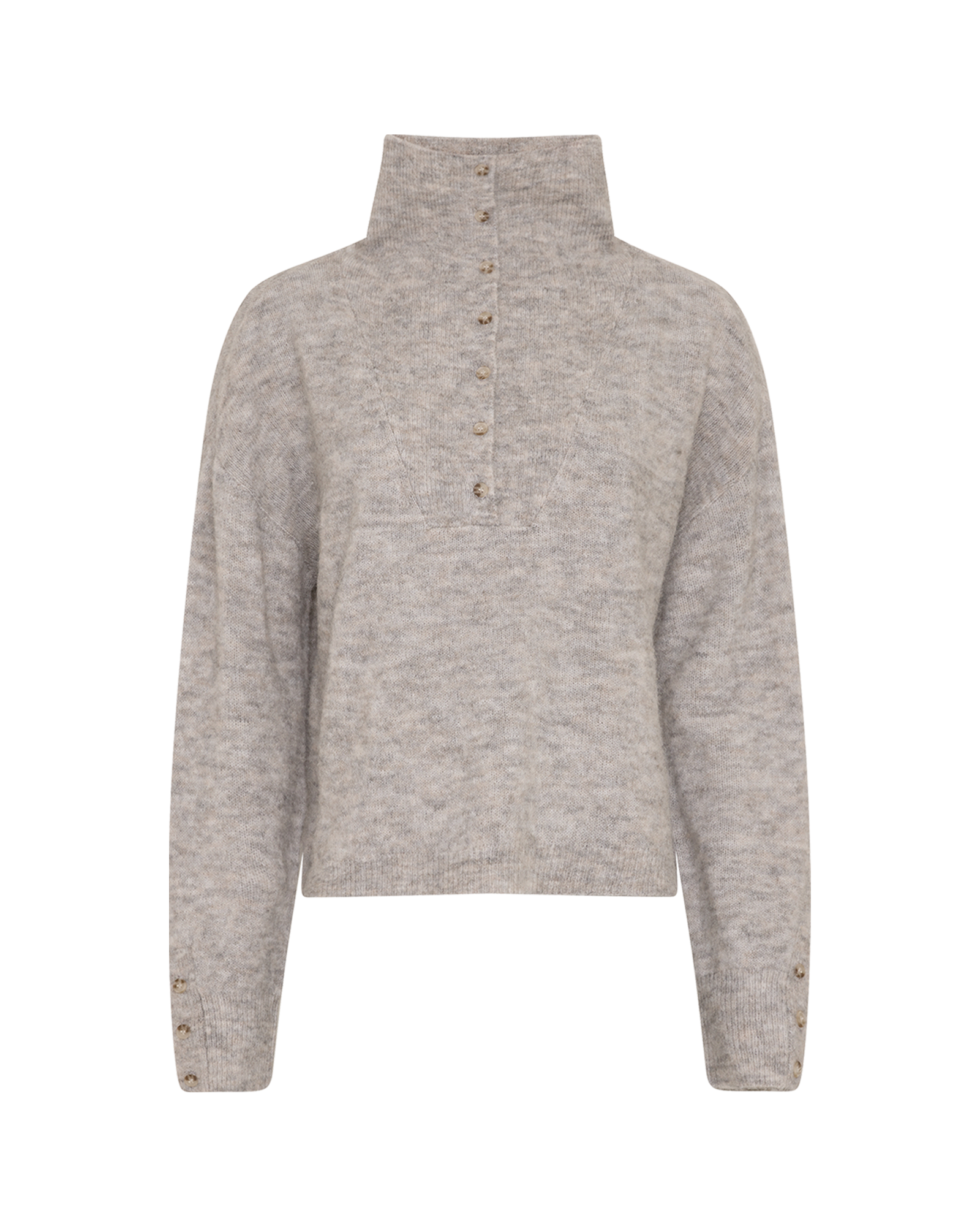 MSCHBondie Hope M Pullover – Warm Light Gray Melange, front
