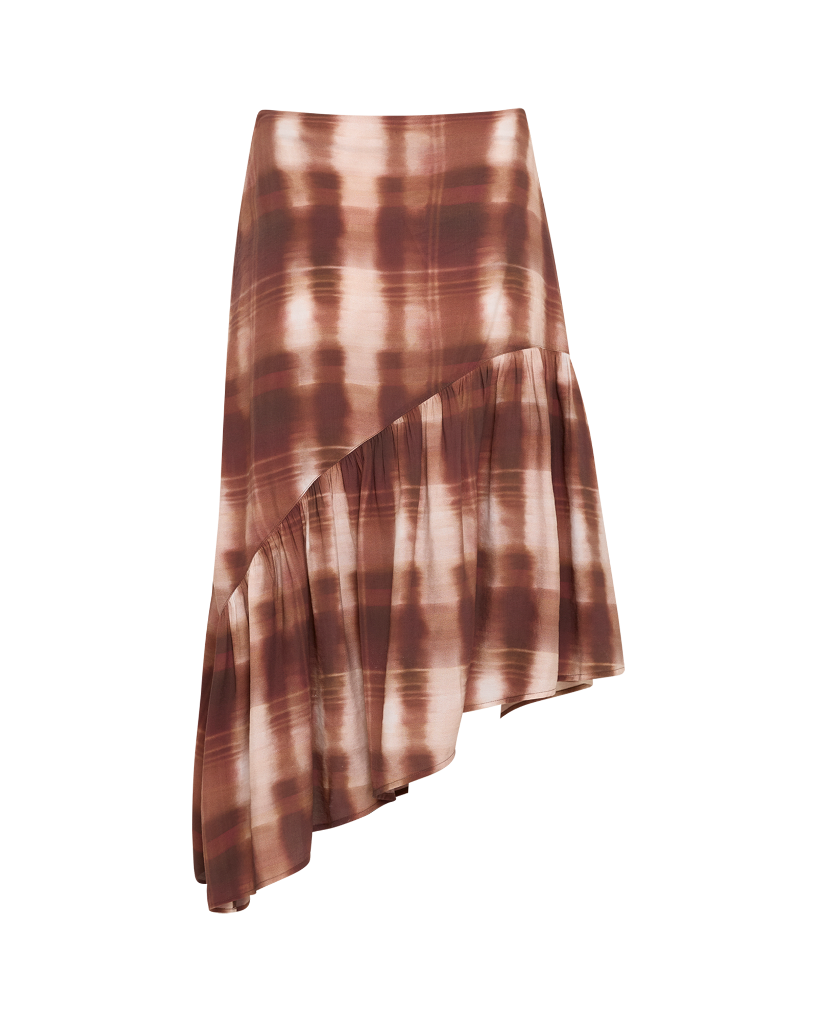 MSCHCentro Skirt CHK – Rhododendron / Bleached Sand, back