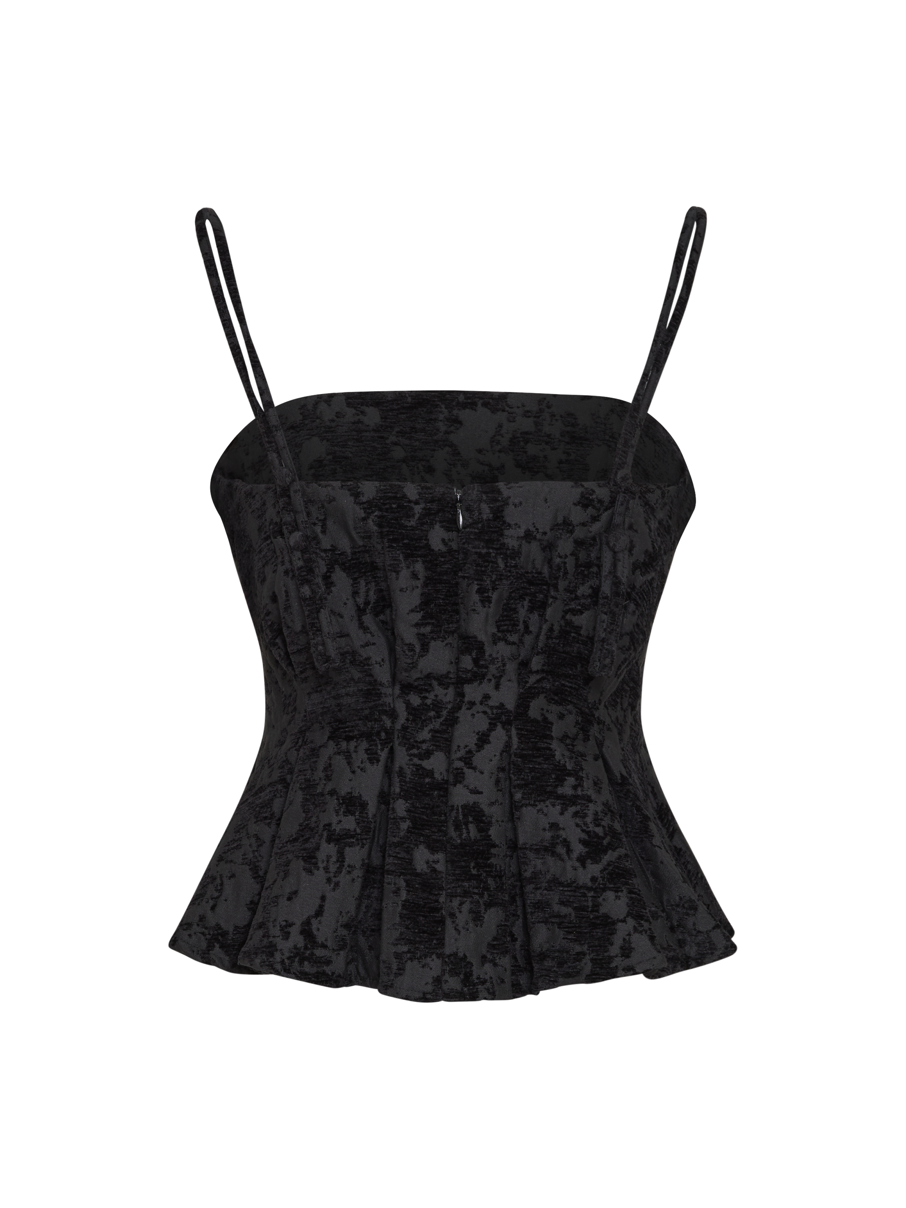 MSCHClaudia Strap Top – Black, back