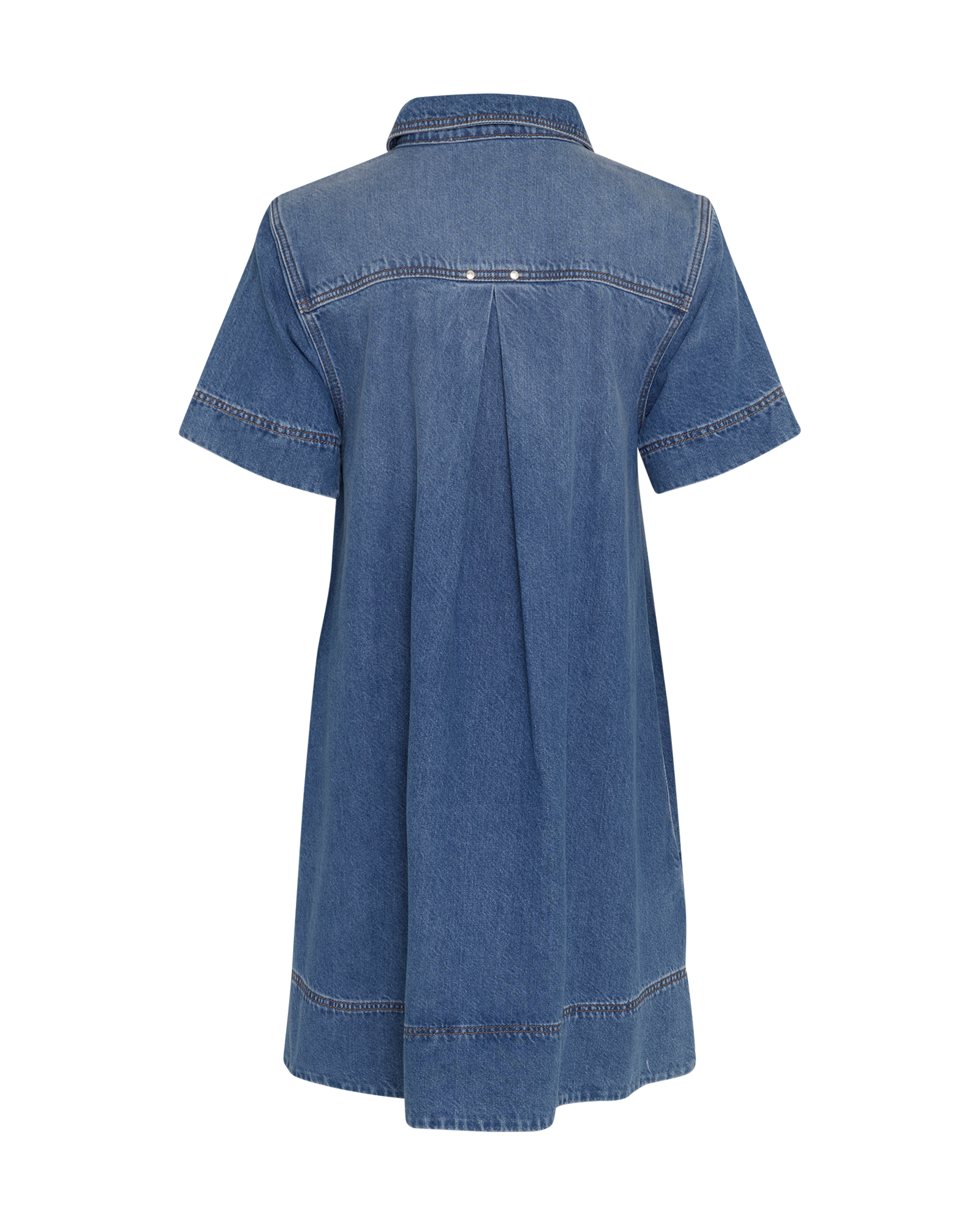 MSCHTuro Alena 2/4 Dress – Mid Blue Washed, back