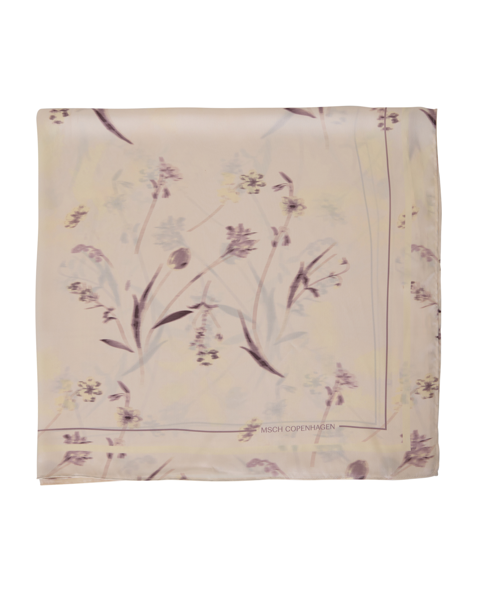 MSCHFimme Logo Scarf AOP – BIRCH FLOWER, back