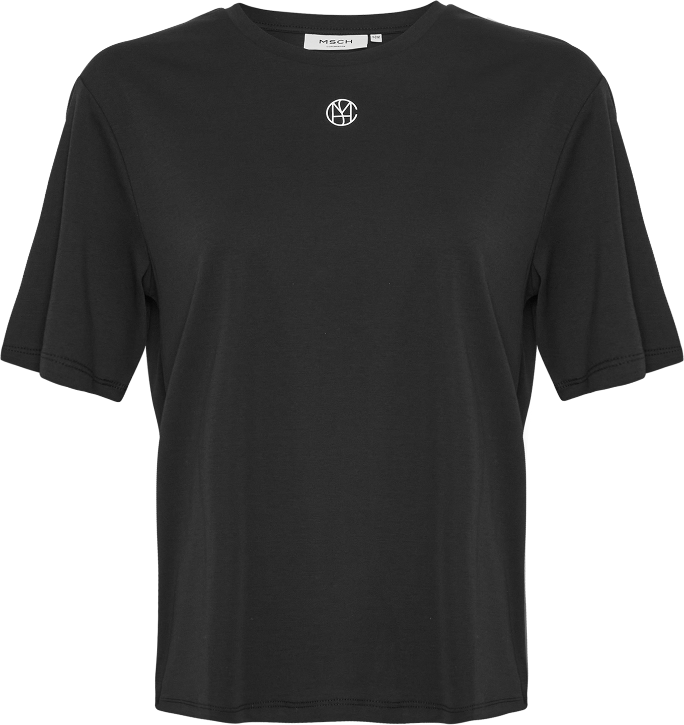MSCHMelea Icon Tee – Black / Egret, front