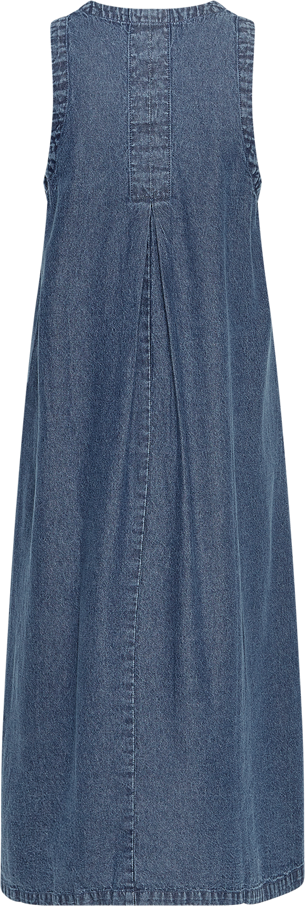 MSCHAniela SL Dress – Mid Blue Washed, back