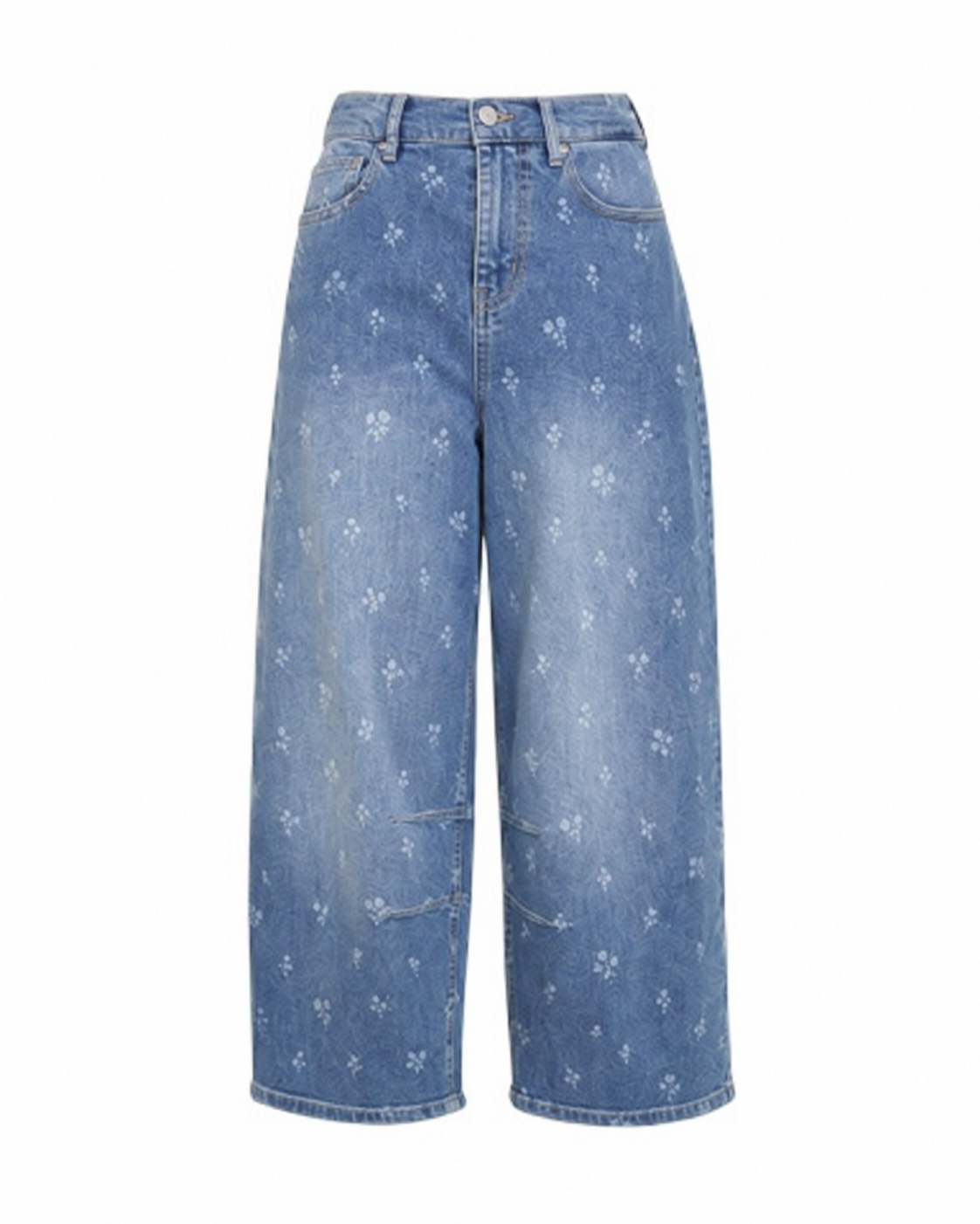 MSCHMio Noa HW Barrel Cropped Jeans AOP