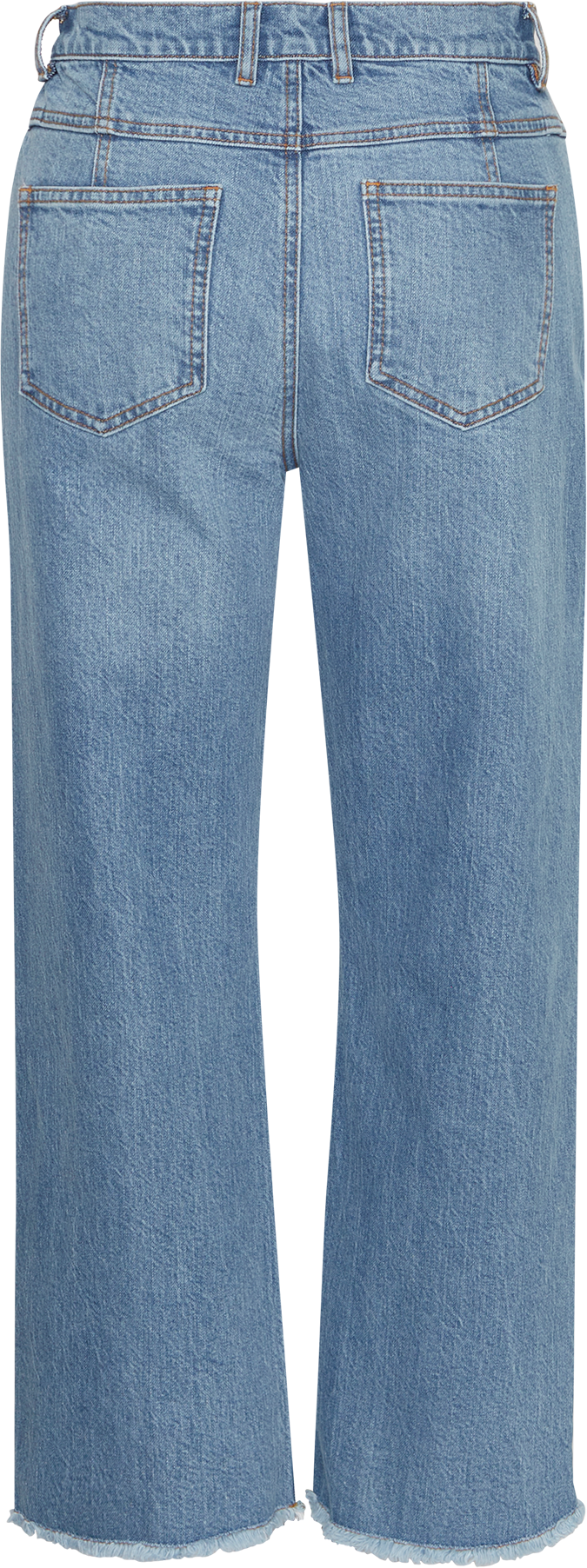 MSCHEli Ada HW Straight Ankle Jeans – Mid Blue Washed, back