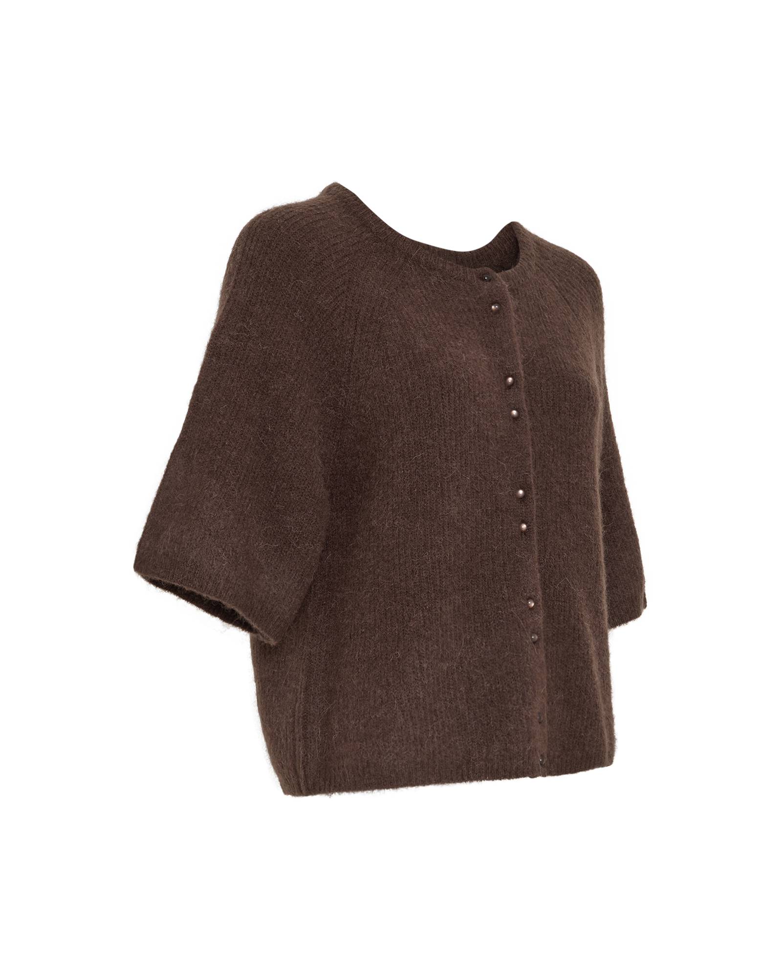 MSCHBondie Hope 2/4 Cardigan – Hot Fudge, close-up