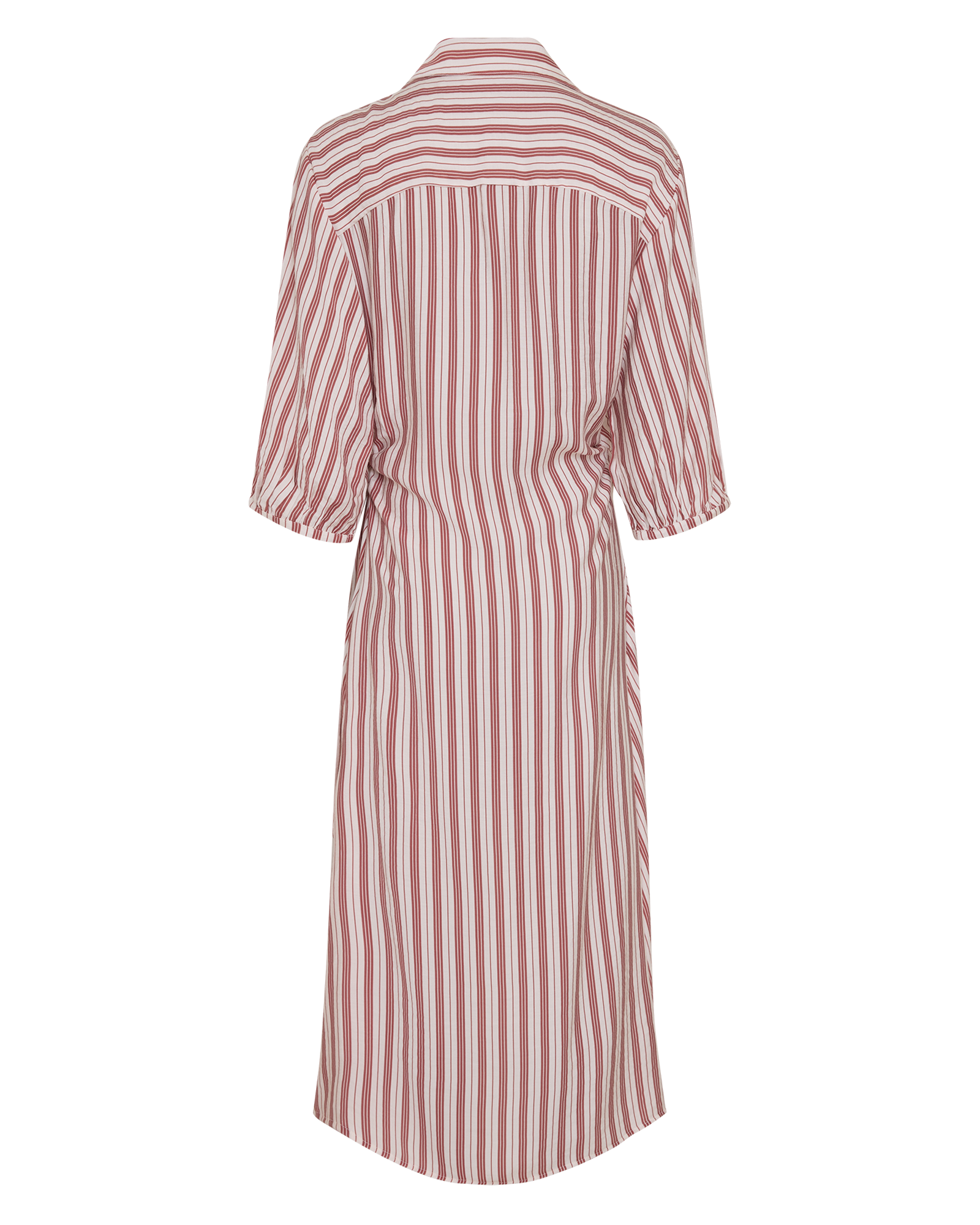 MSCHLucca Vildana 3/4 Shirt Dress STP – BIRCH/MARSALA, back