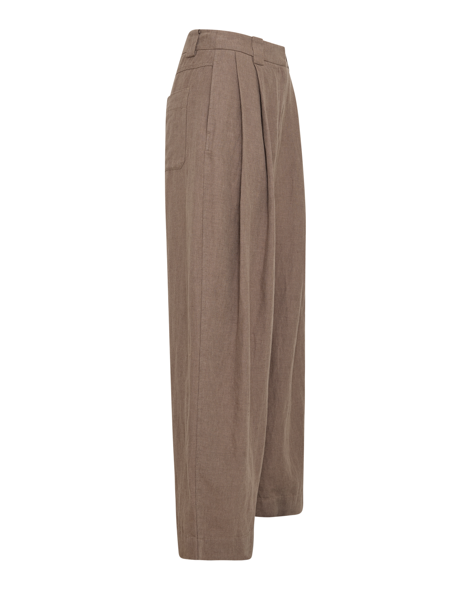 MSCHVela HW Wide Pants – FALLEN ROCK MEL, close-up