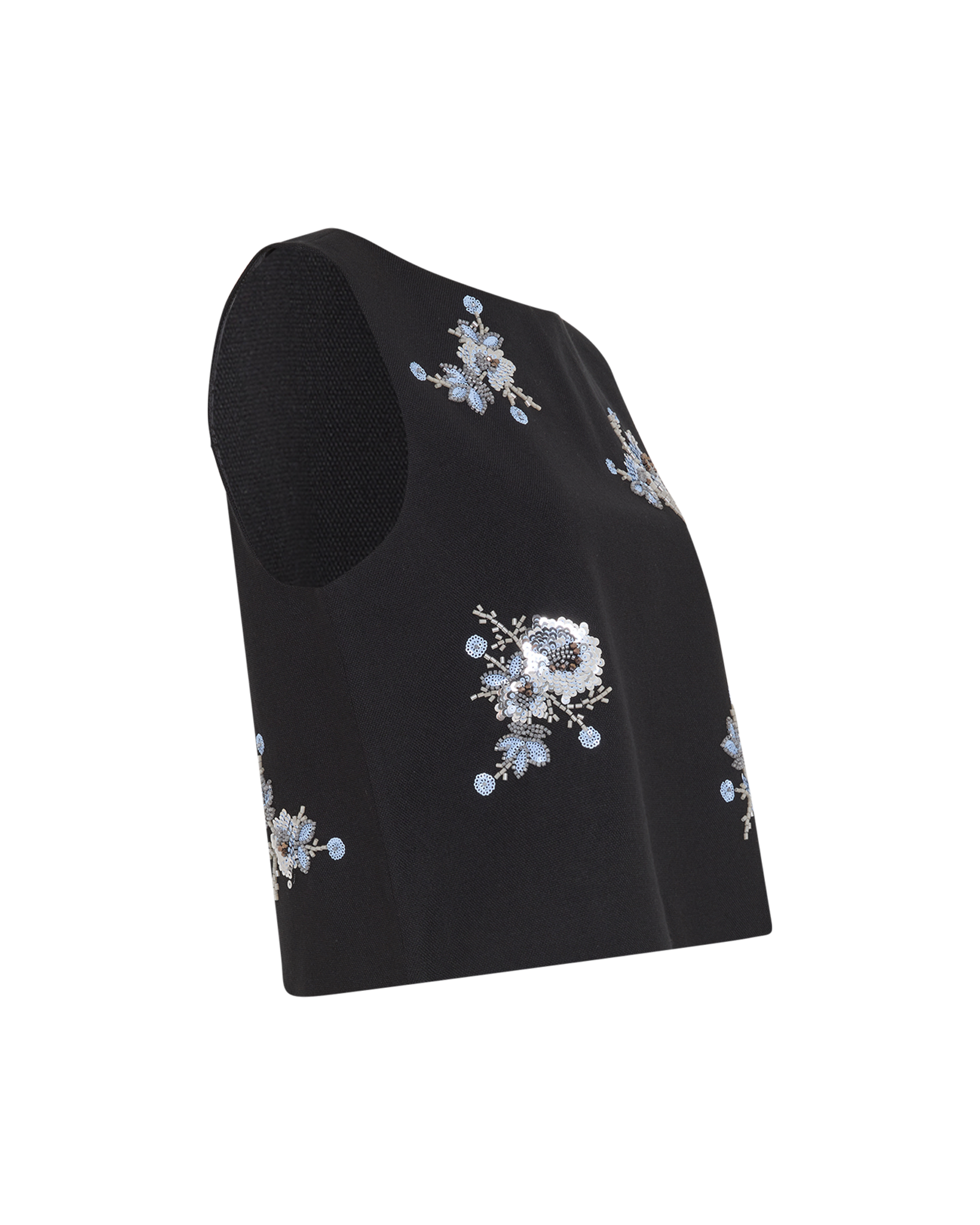 MSCHAdine SL Top EMB – Black, close-up