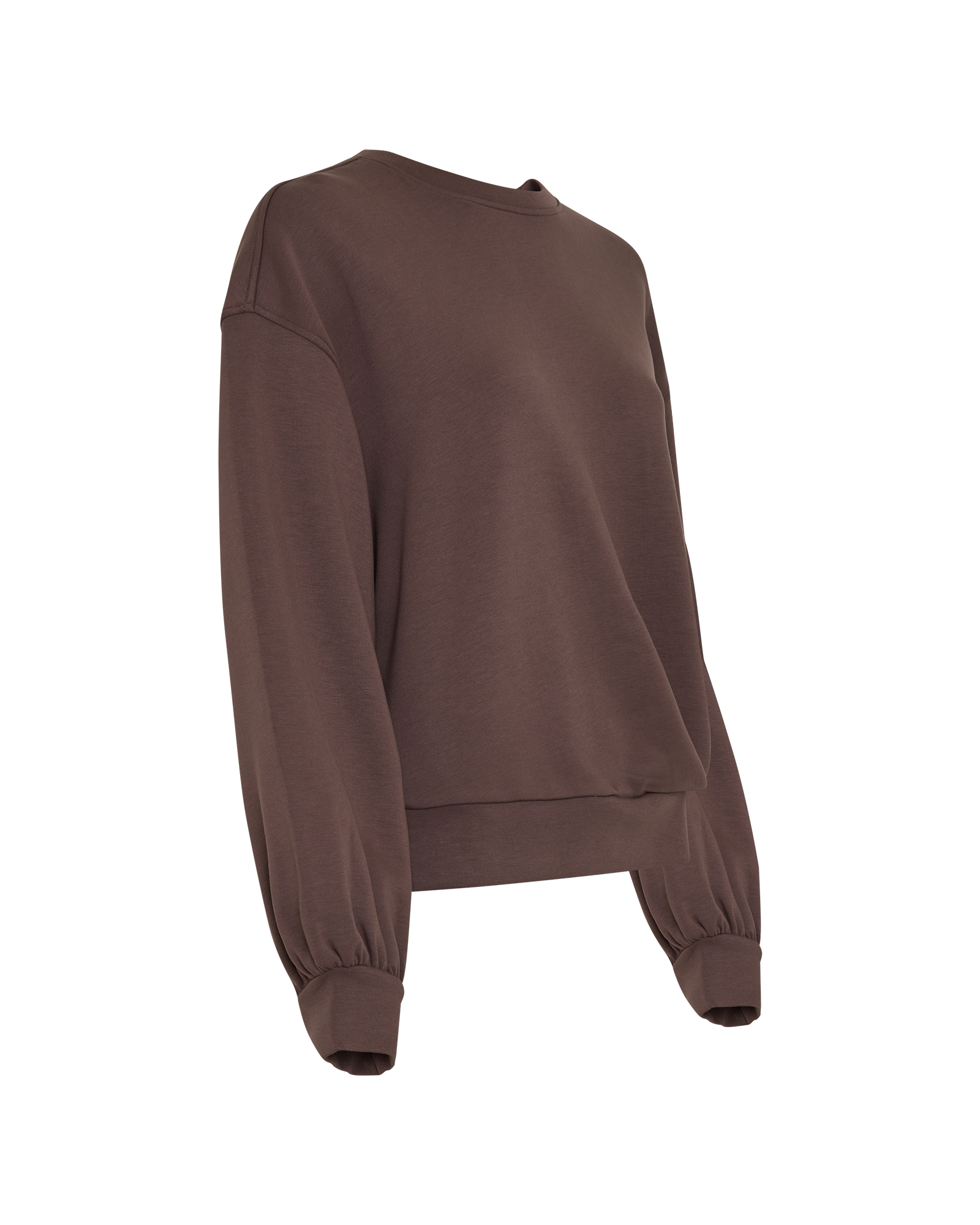 MSCHBrooke Ima Q Sweatshirt – Hot Fudge, close-up