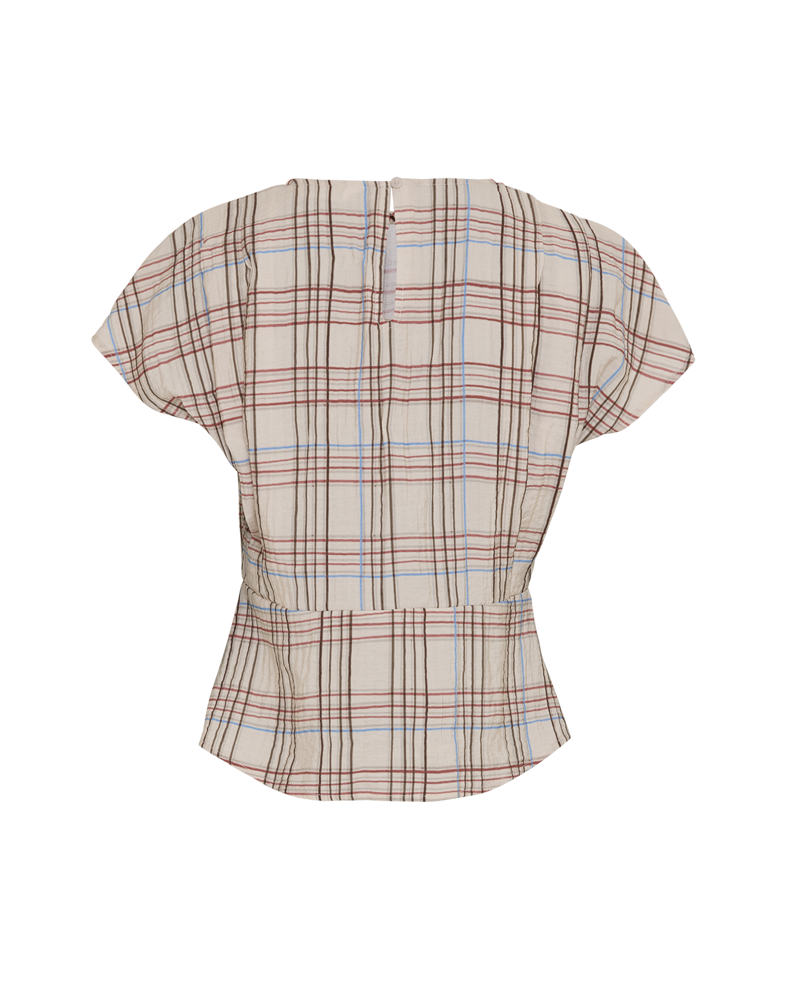 MSCHCeline SS Top CHK – BIRCH/MARSALA, back