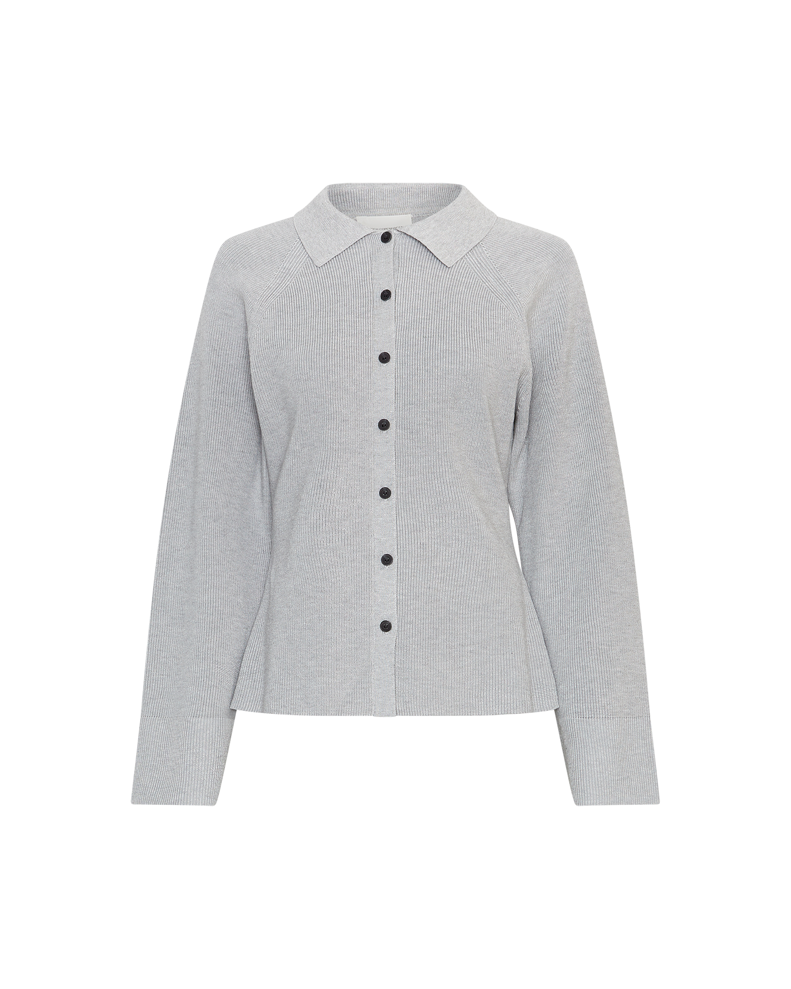 MSCHLushia Cardigan – Light Gray Melange, front
