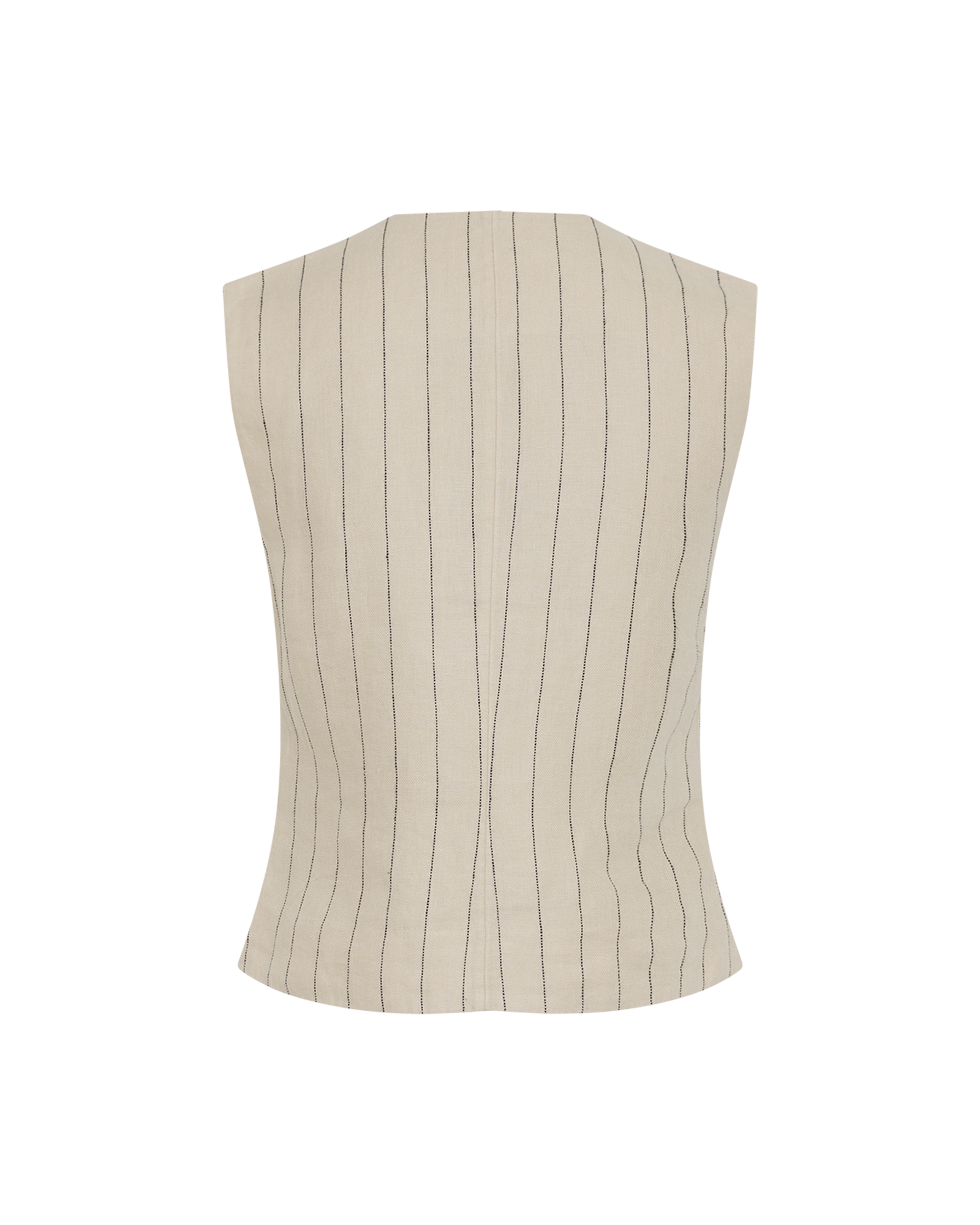 MSCHClaritte Waistcoat STP – Bleached Sand / Black, back