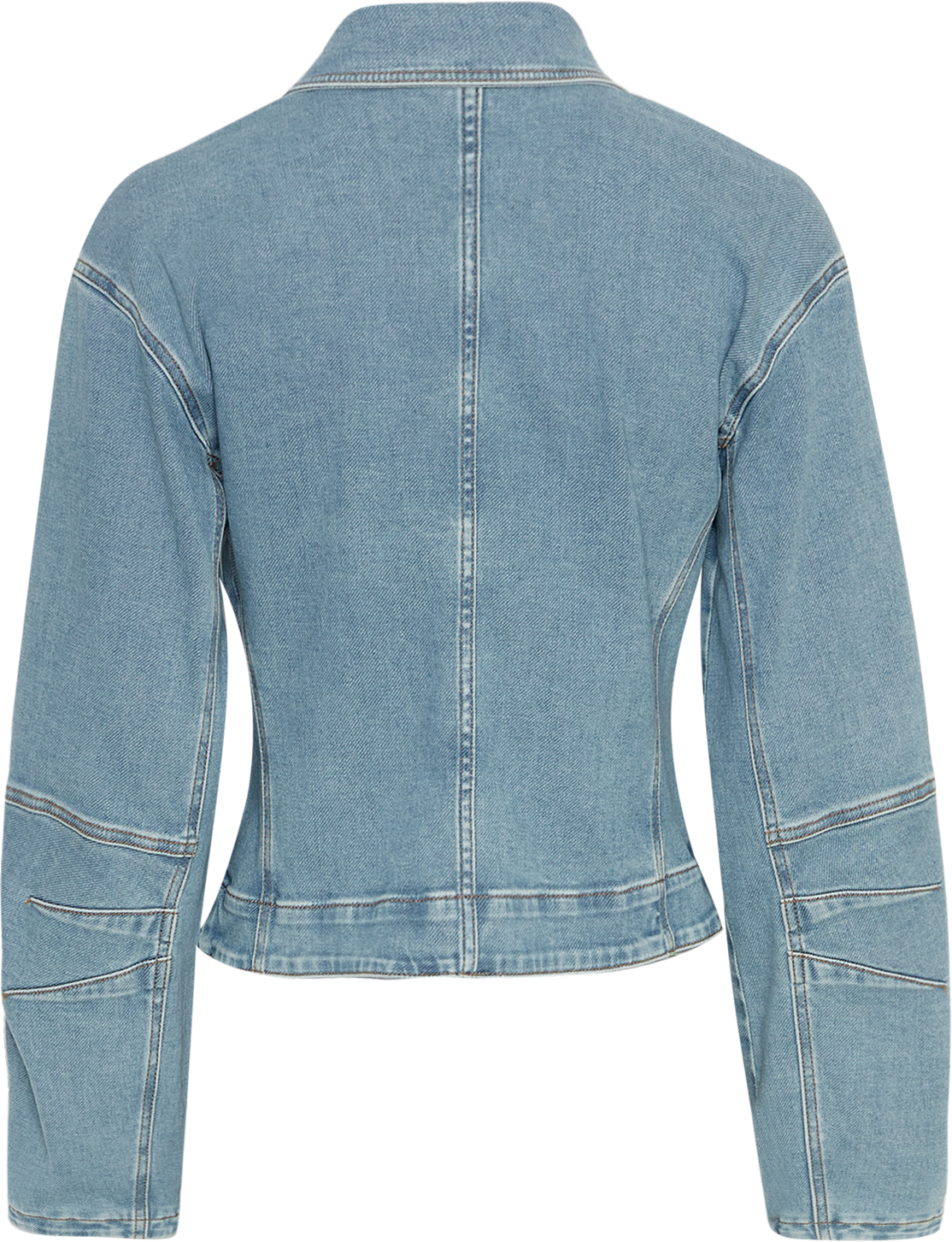 MSCHKabana Tua Denim Jacket – Light Blue Washed, back