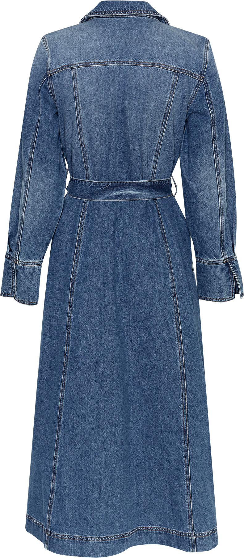 MSCHTuro Shirt Dress – Mid Blue Washed, back