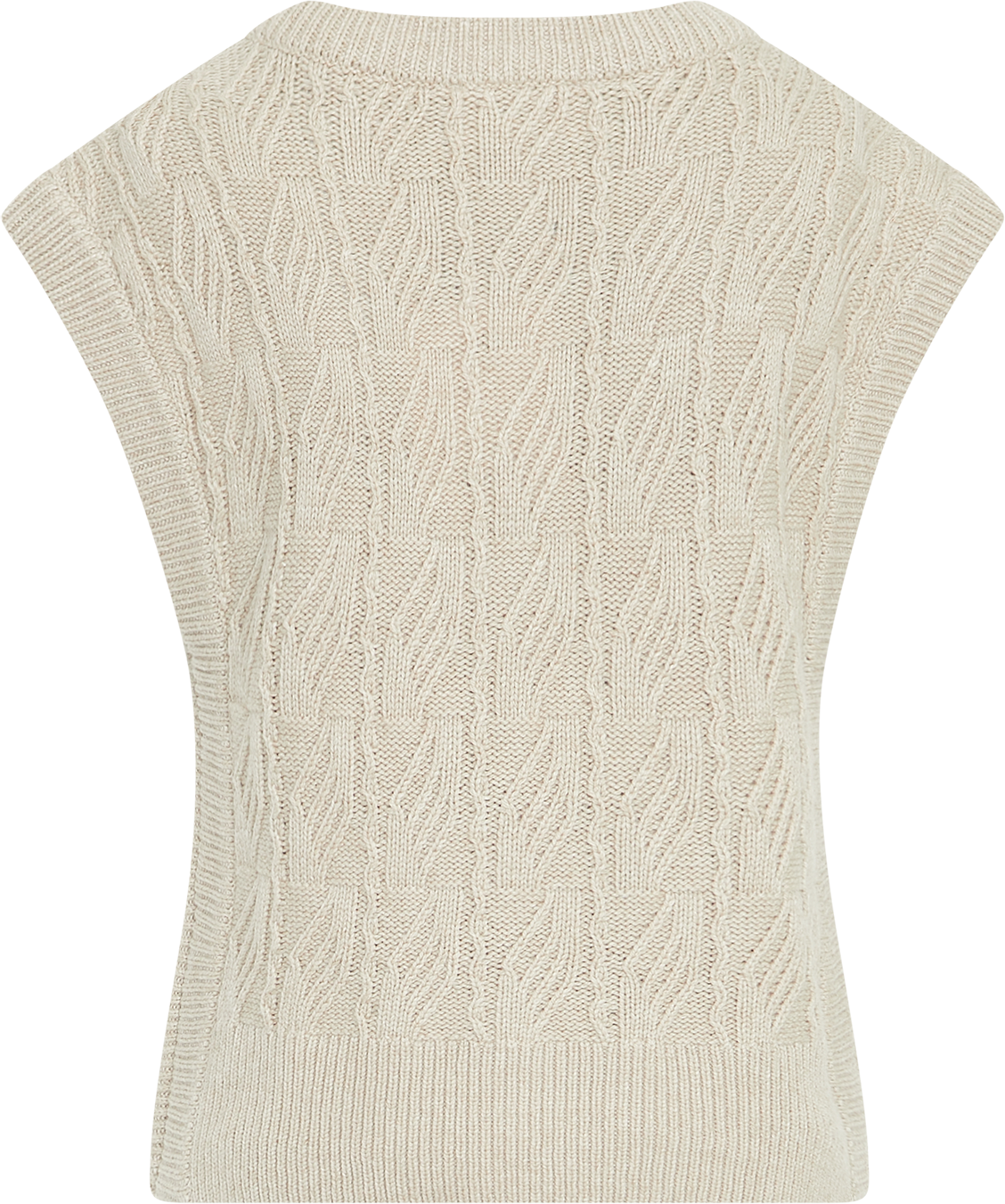 MSCHLuoella Peony Vest – Oatmeal Melange, back