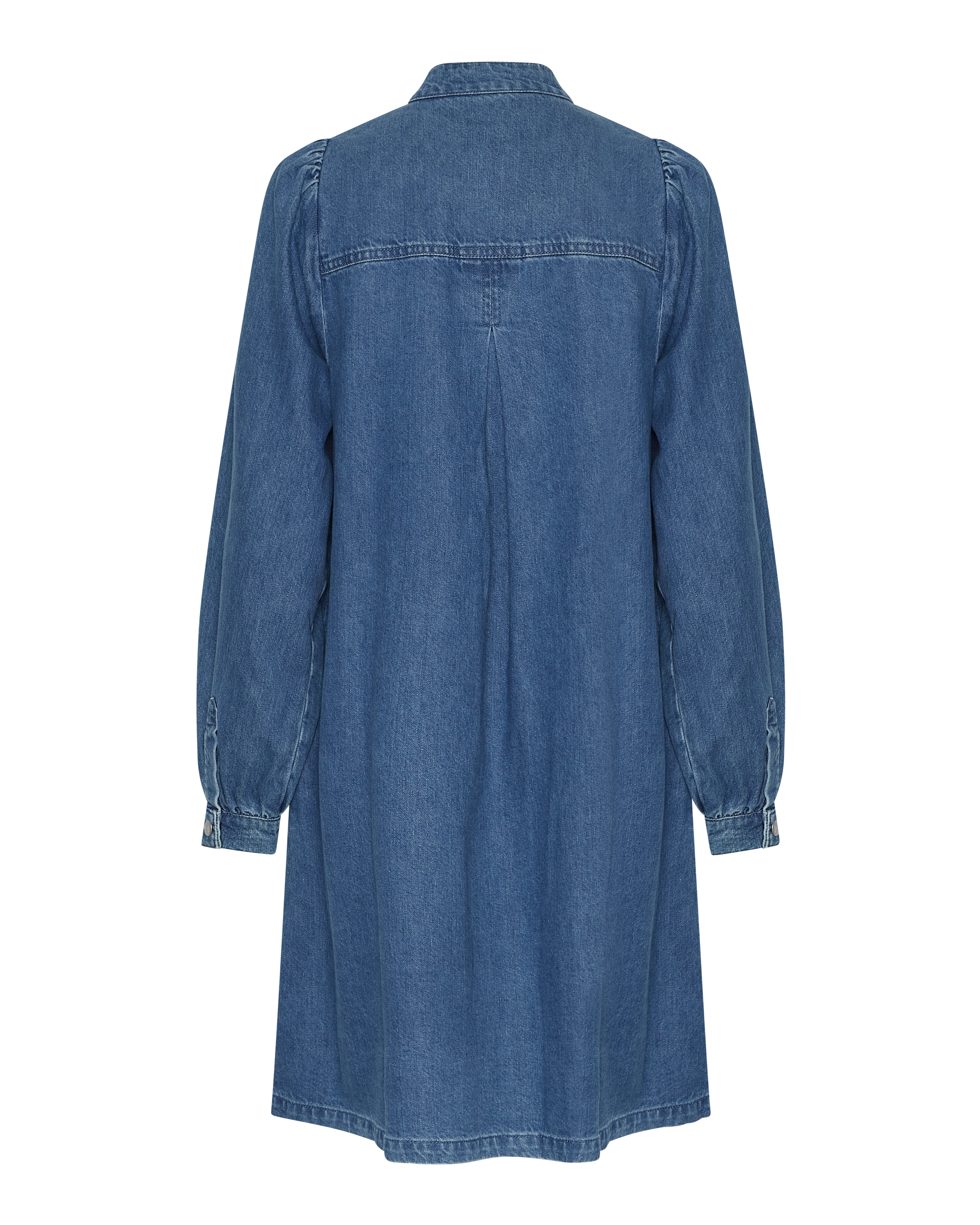 MSCHElena Shirt Dress – Mid Blue Washed, back