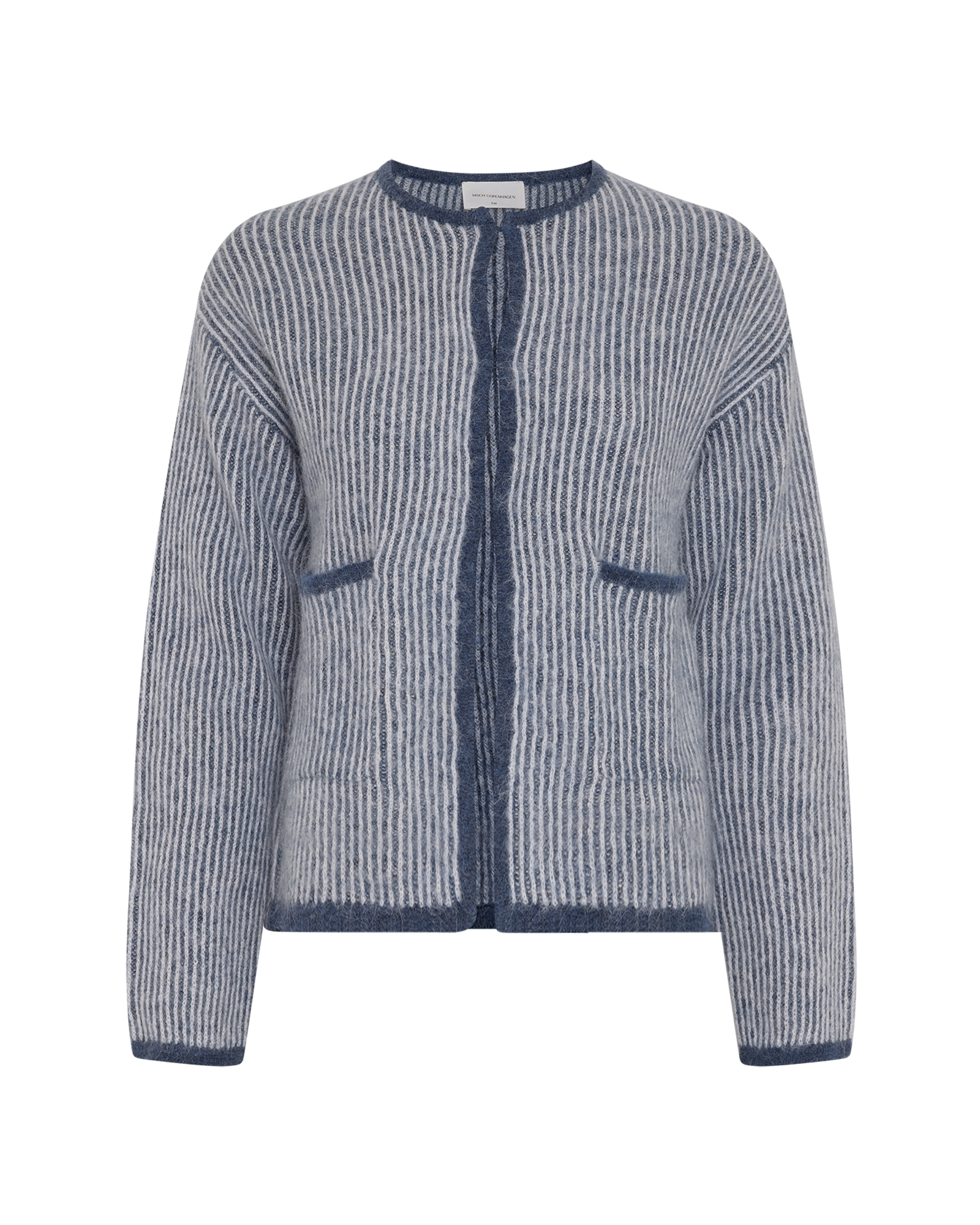 MSCHEliza Nenaya Cardigan STP – Vintage Indigo / Egret, front
