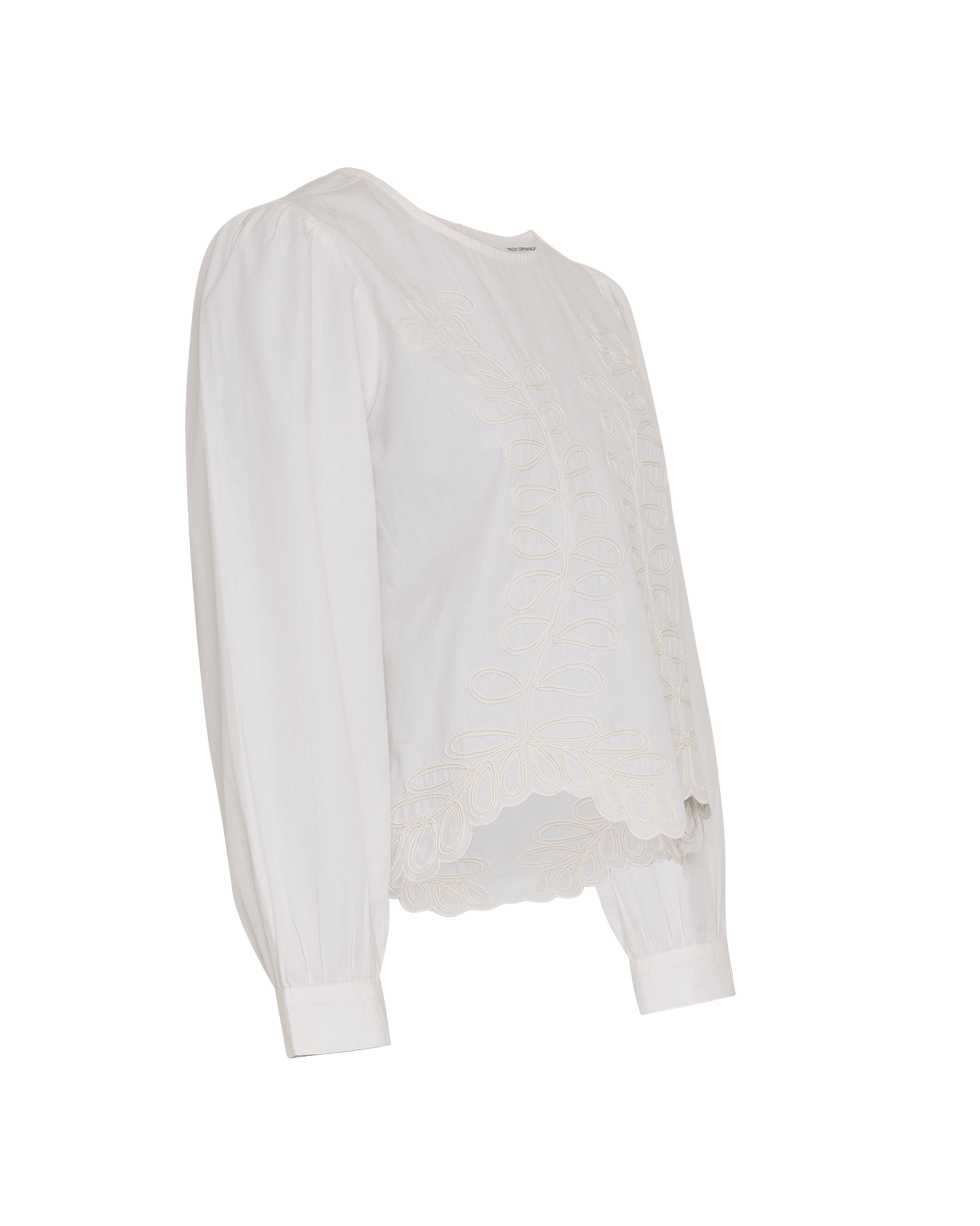 MSCHHusty Top EMB – Egret, close-up