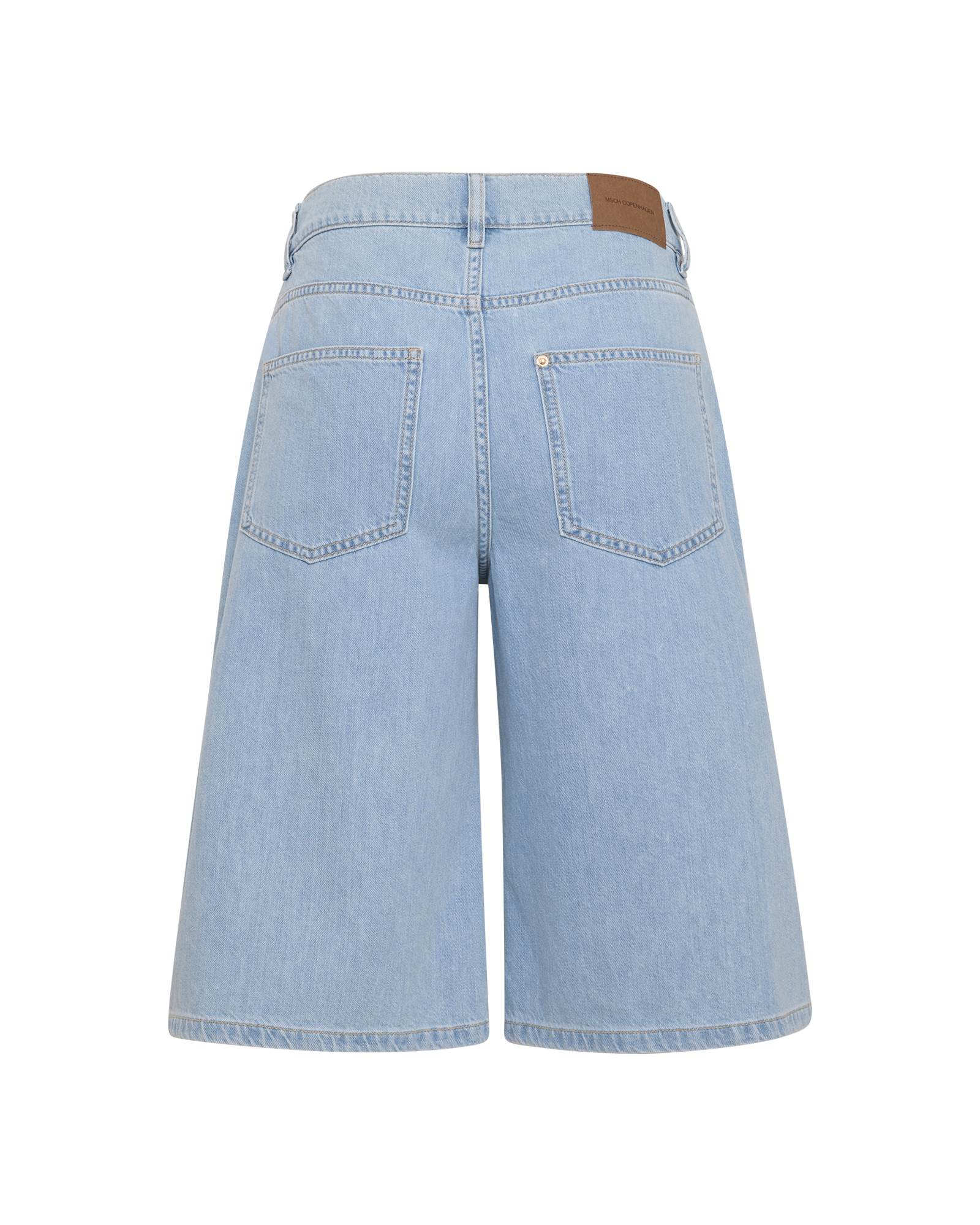 MSCHAspen Lis Denim Shorts EMB – Light Blue Washed / Flower, back